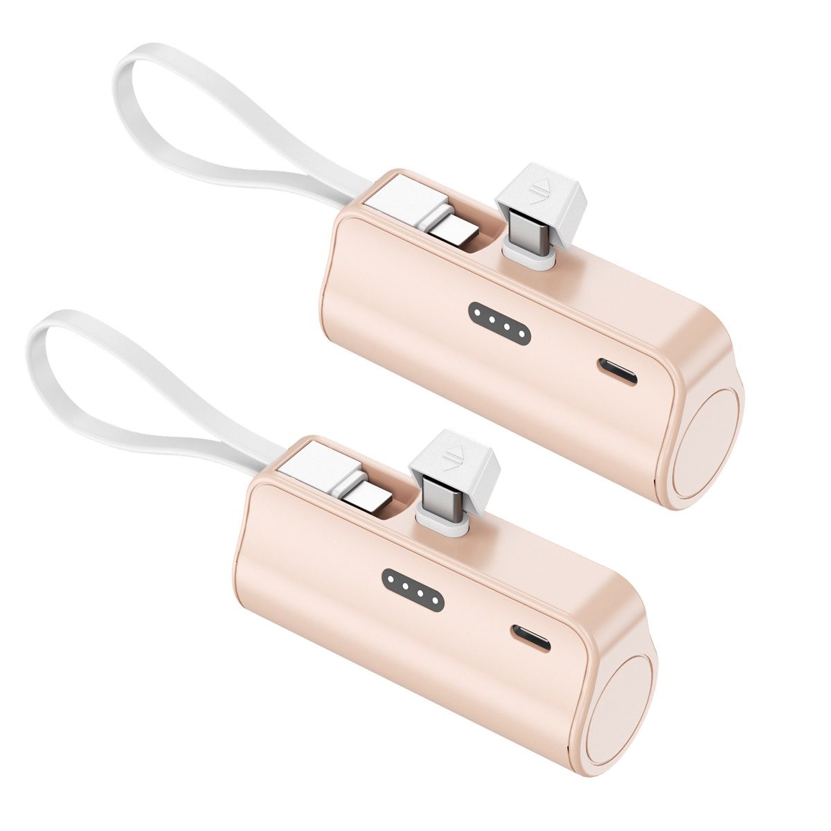 AeroAxis 2 in 1 5000mAh Powerbank Tragbar Ladegerät Externer Akku für Handy Powerbank 5000 mAh, Kompakt & Leicht, Ideal für Reisen,Outdoor
