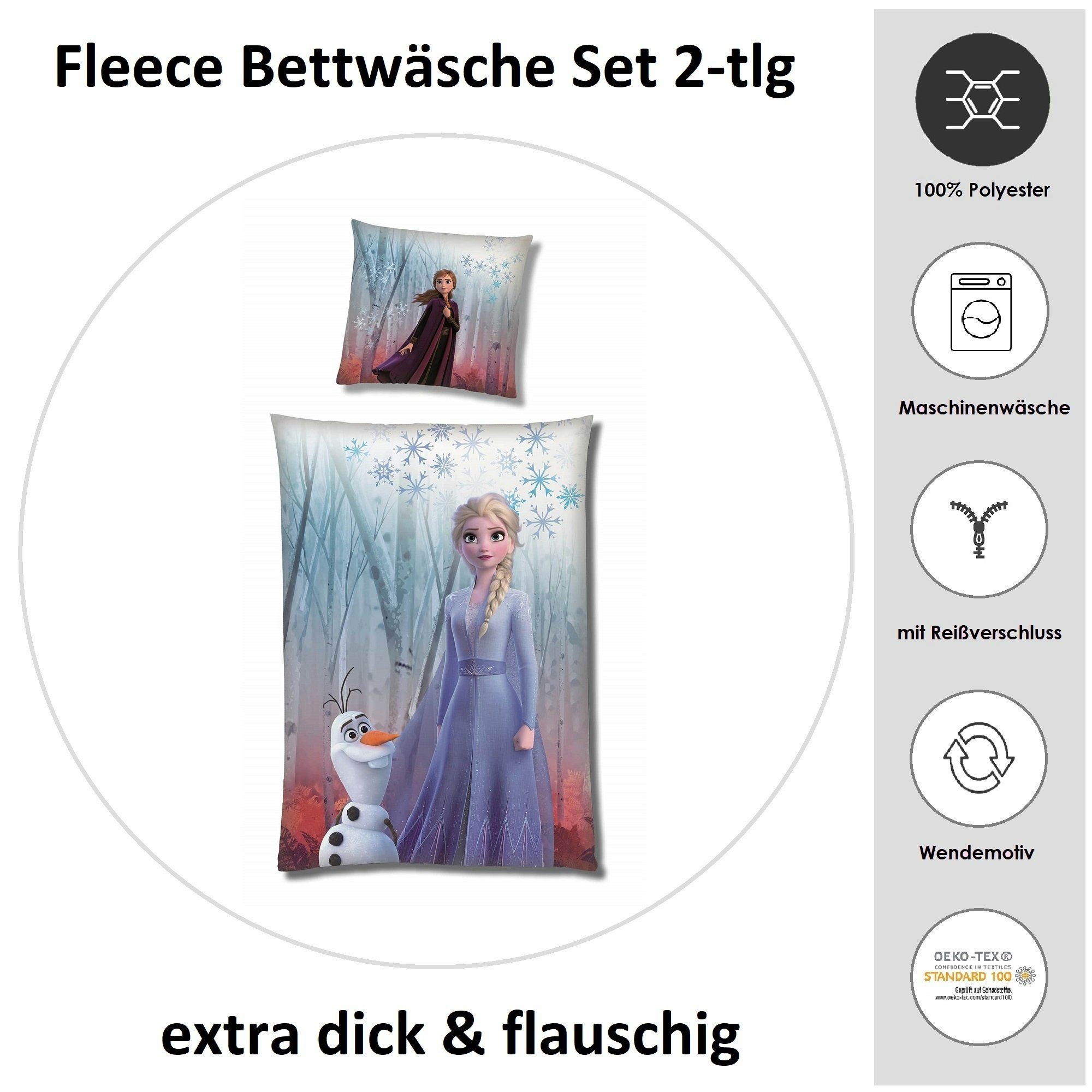Familando Kinderbettwäsche Disney Frozen Eiskönigin 135x200 günstig online kaufen