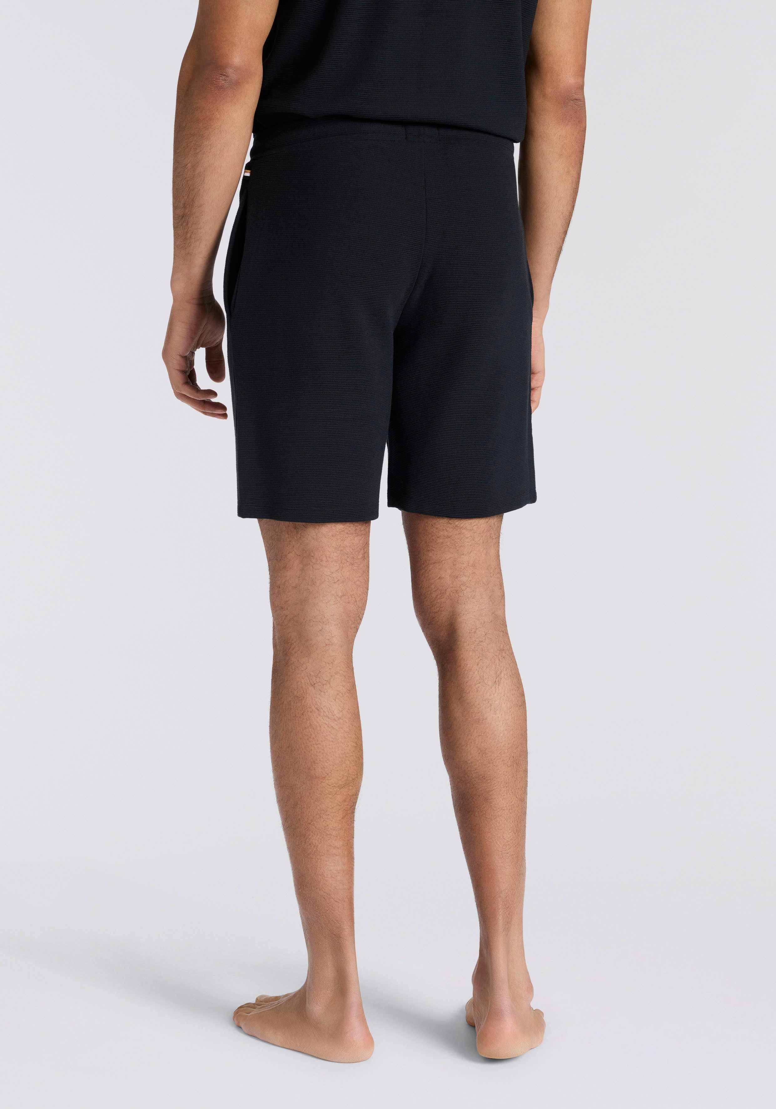 BOSS Shorts mit elastischem Bund, in Ripp-Qualität