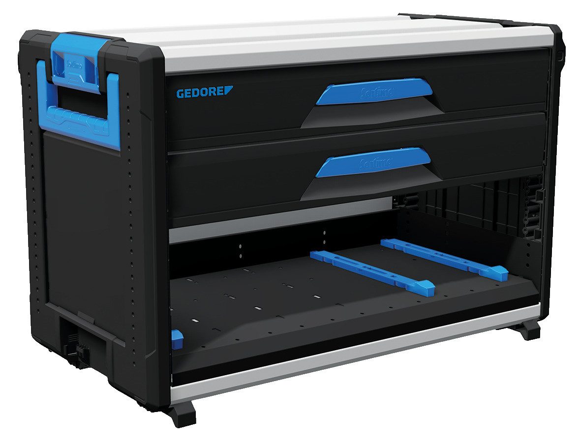 Gedore Werkzeugkoffer 1110 WM 321 WorkMo B3, 2 Schubladen H6, Fach für L-BOXX/S-BOXX
