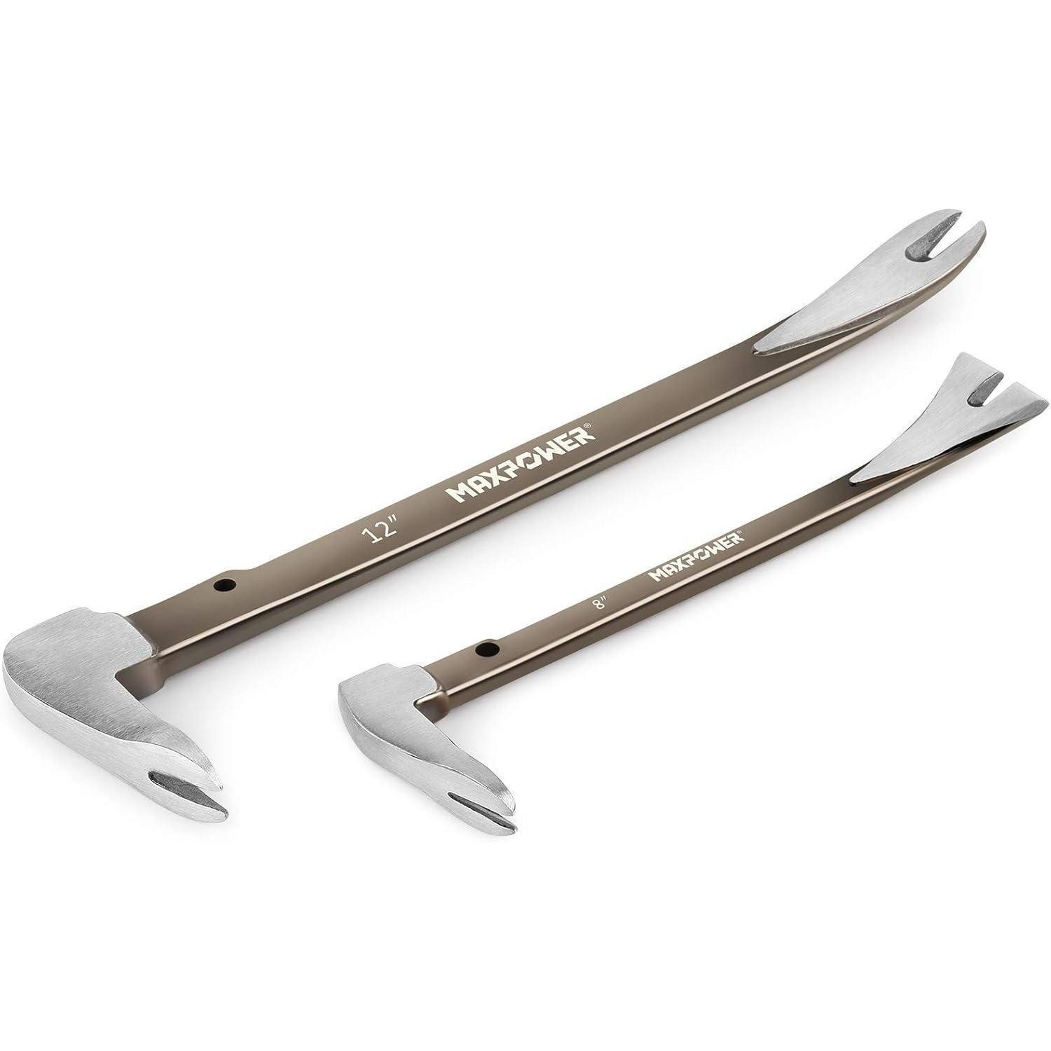 LuxusKollektion Nageleisen Nageleisen Set geschmiedeter Karbonstahl 2 Stück 210 mm 300 mm
