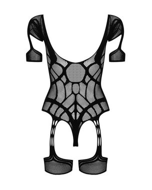 Obsessive Bodystocking Ouvert-Body in schwarz aus Netz elastisch 20 DEN (1 St)