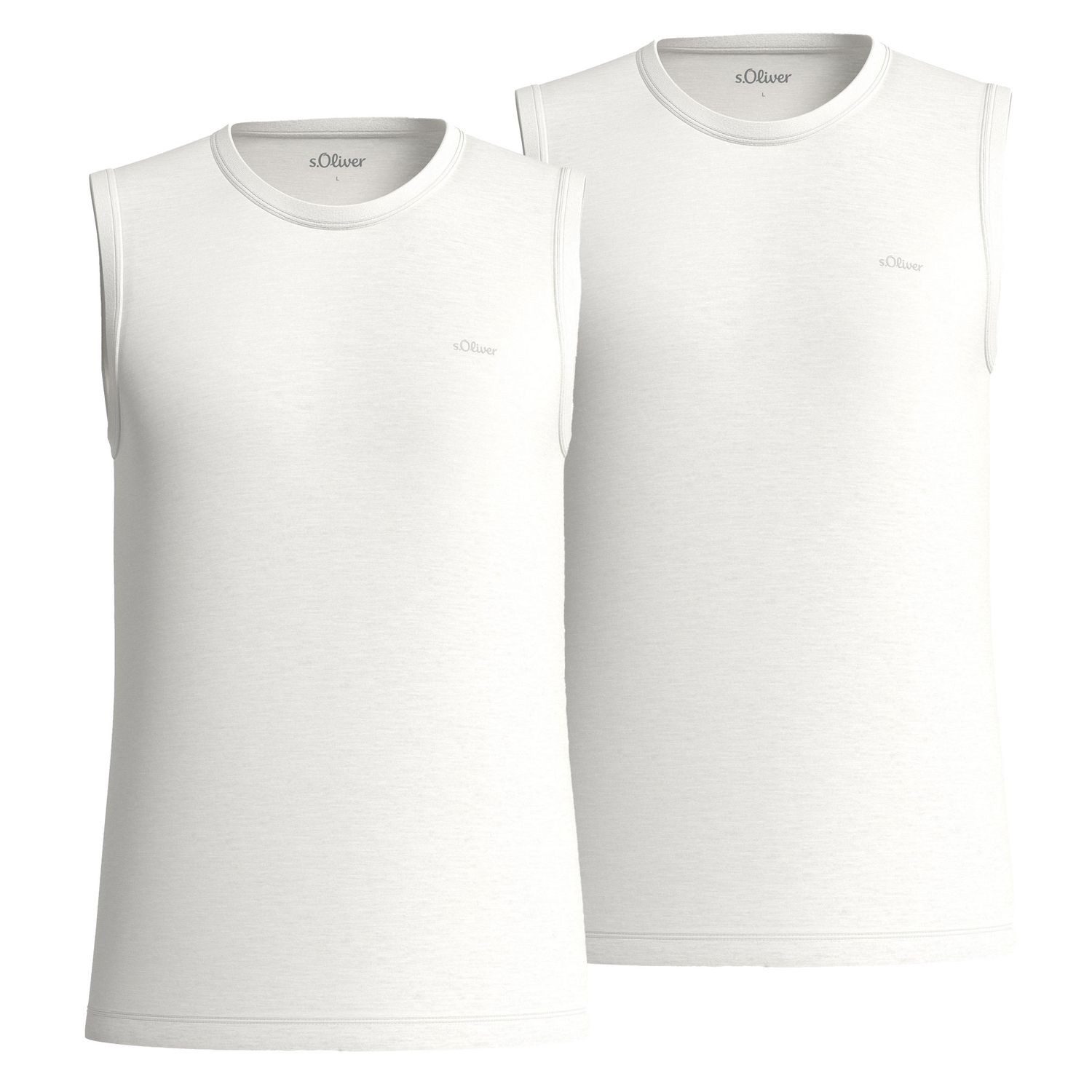 s.Oliver T-Shirt ärmelloses Shirt Flammgarn, Jersey, Logo, leger, sportlich günstig online kaufen