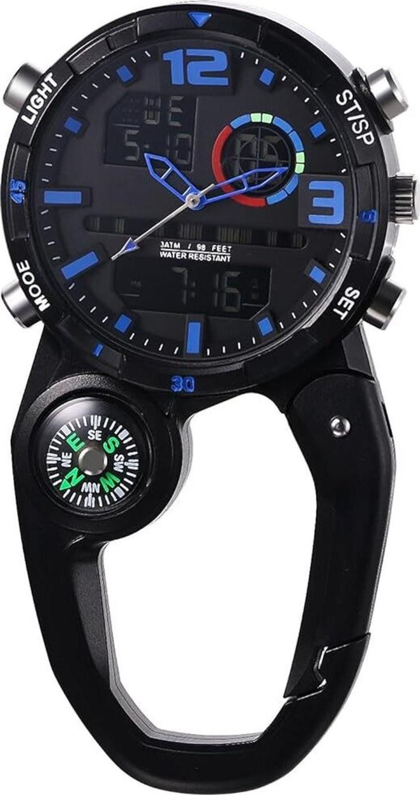 FELIXLEO Taschenuhr Taschenuhr mit Karabiner Leuchtende Analog Quarzuhr für Herren, (1-tlg)