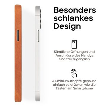 wiiuka Smartphone-Hülle skiin MORE Handyhülle für iPhone 13, Handgefertigt - Deutsches Leder, Premium Case