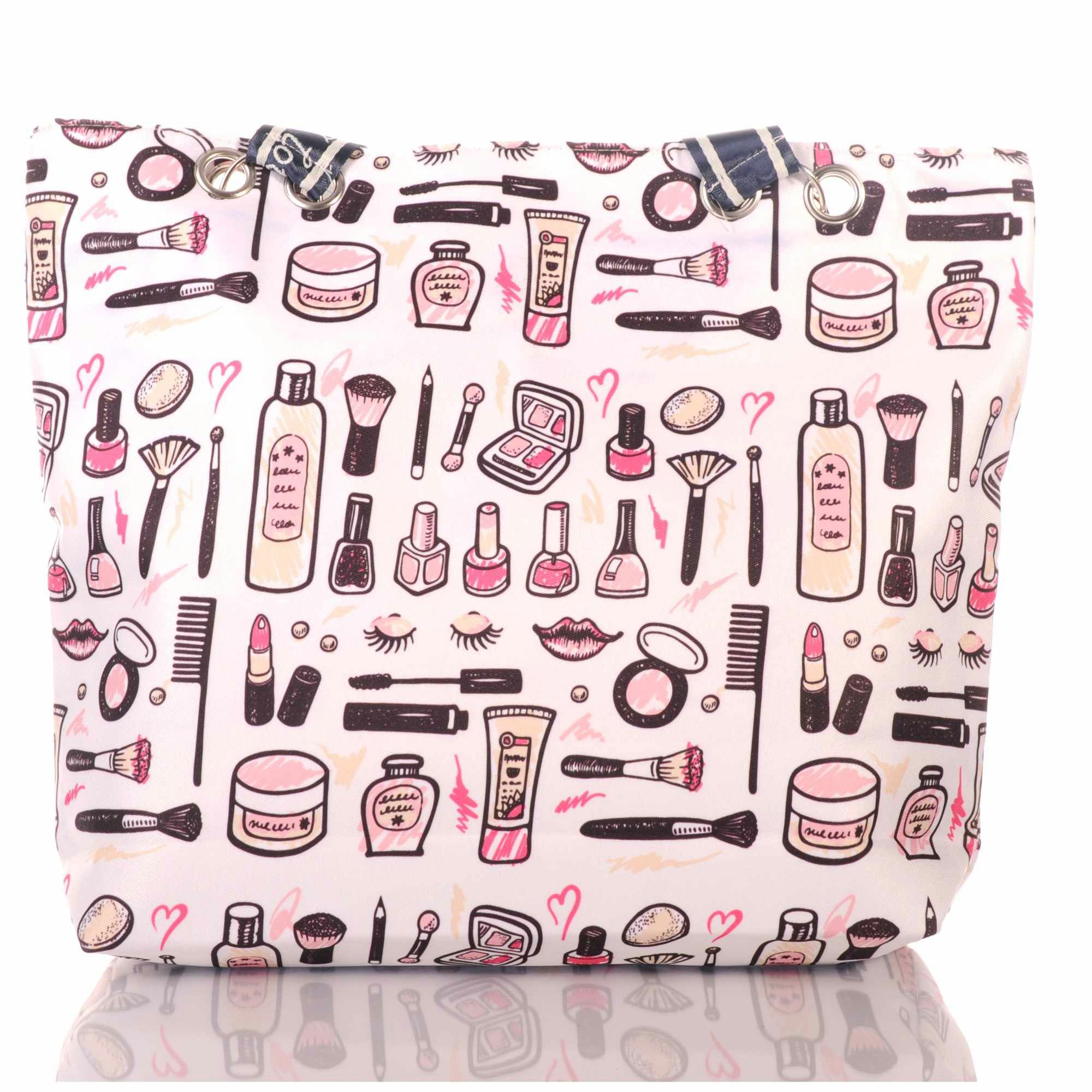KMISSO Umhängetasche Strandtasche mit Reißverschluss und Beauty-Motiv 30722 (1-tlg), im eleganten Look