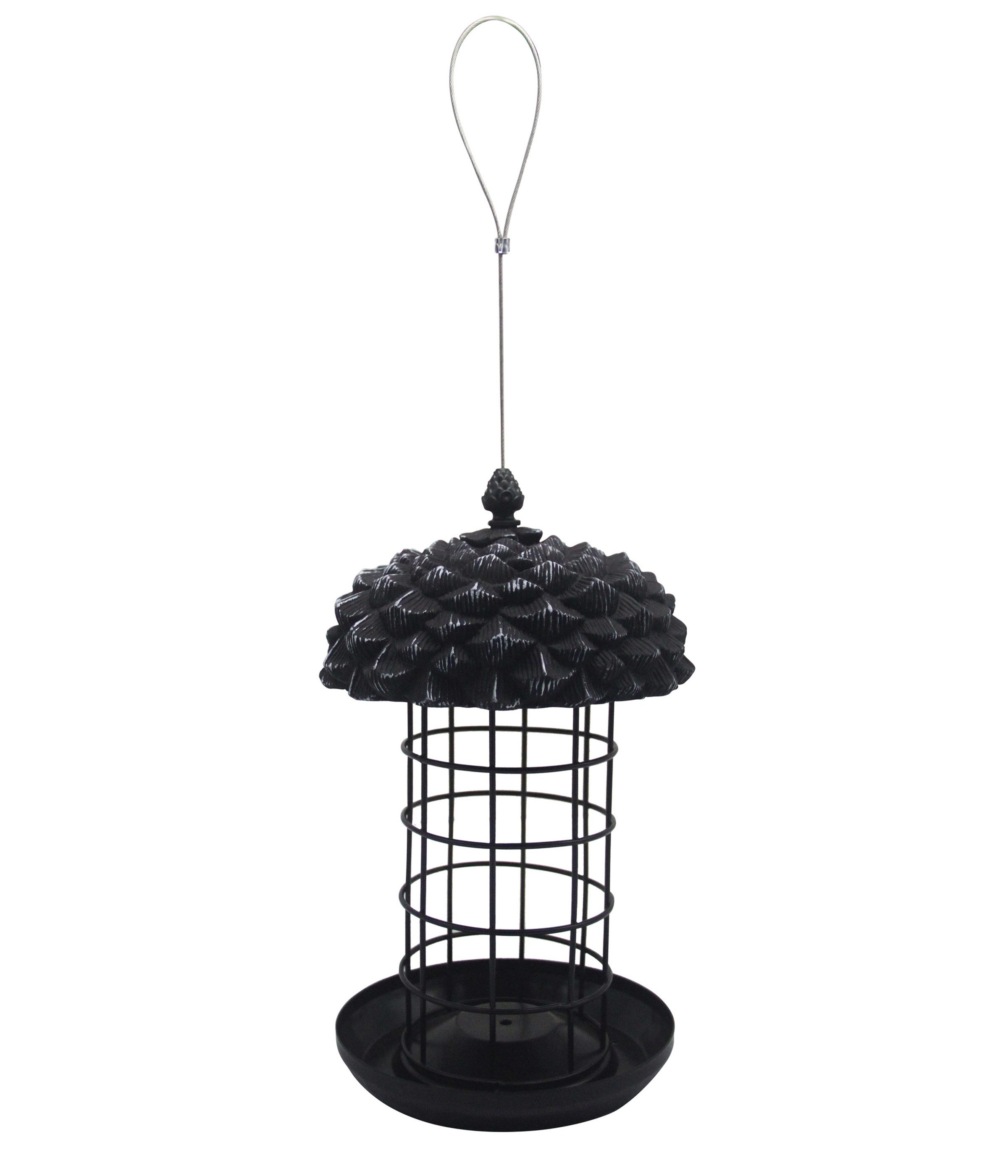 Vogelhaus Futtersäule Louise, Meisenknödelsäule für Wildvögel, 30 x 18 x 18 cm