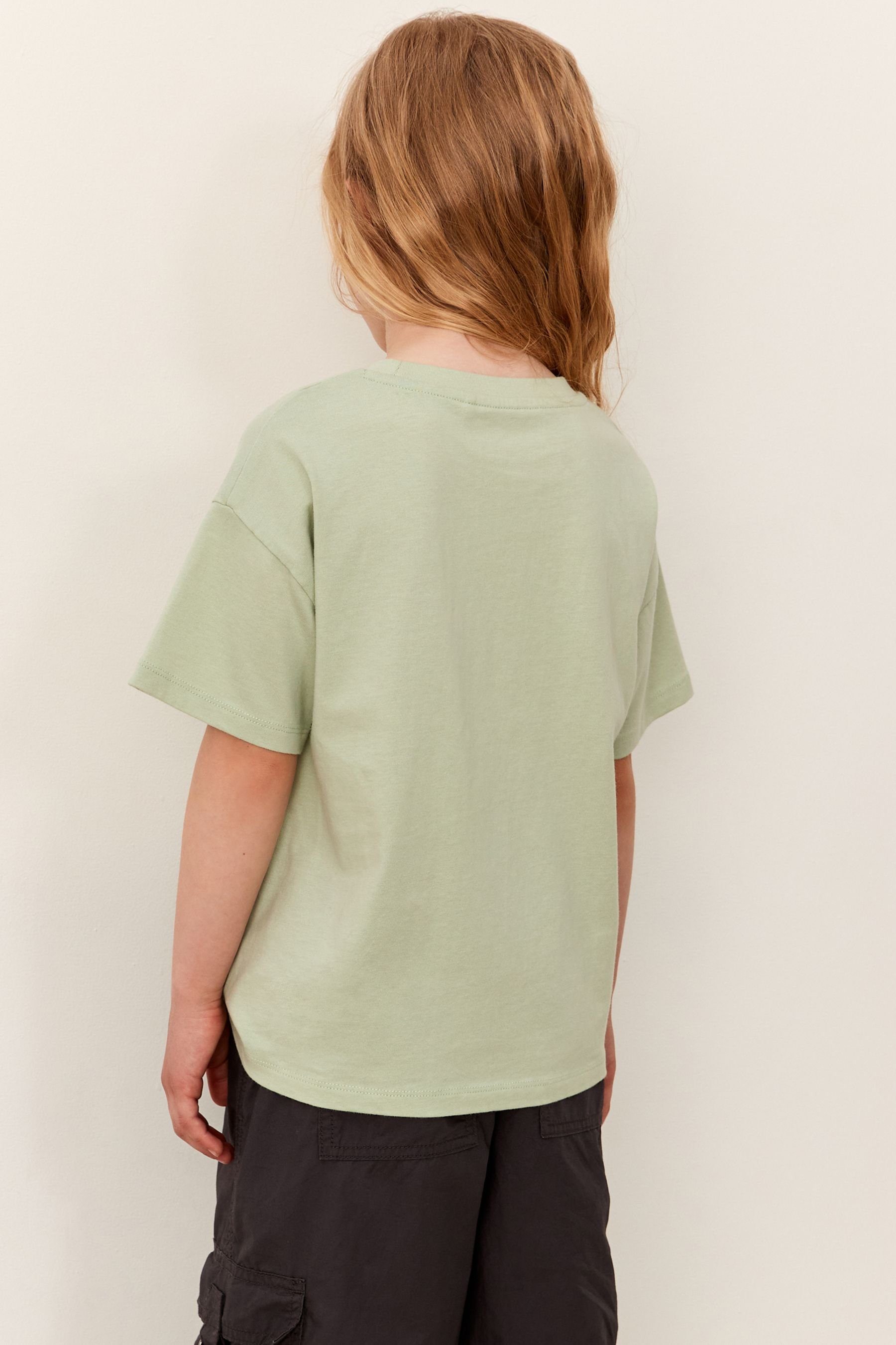 Next T-Shirt mit Paillettenstern T-Shirt (1-tlg) Green