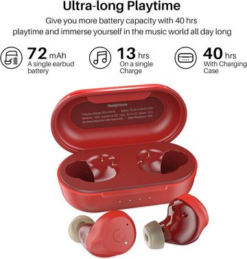 TOZO NC9 Bluetooth 5.3 Mit Hybrid Active Noise Cancellation In-Ear-Kopfhörer (Duales Mikrofon-System für kristallklare Anrufe in lauten Umgebungen., Stereo In-Ear Headphones mit Immersive Sound, 3 Microphones)