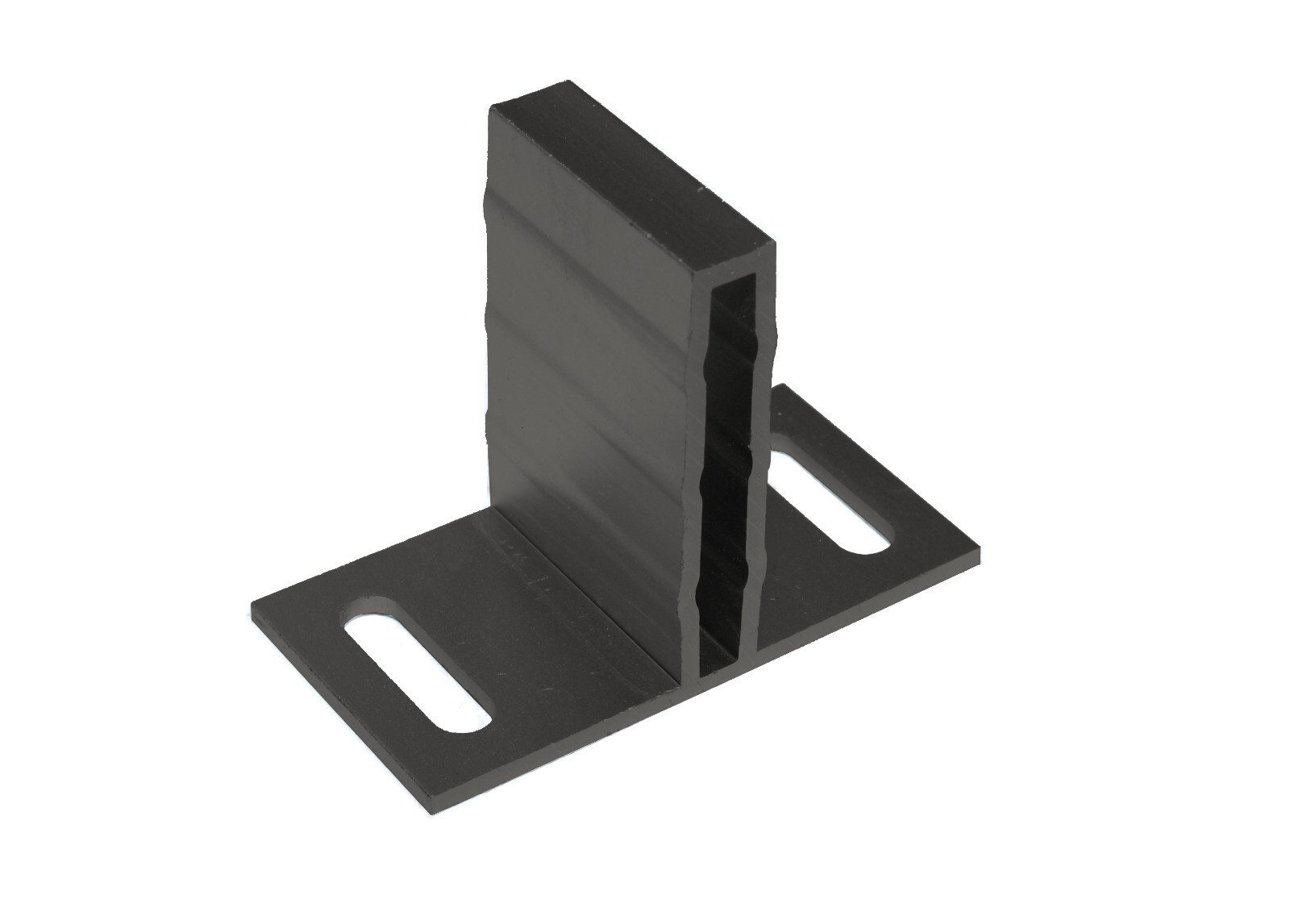 WPC Profi Zaun 6er T-Winkelset Alu Zaunbefestigung SCHWARZ Zaunpfosten Sichtschutz, (Befestigungsset, mit Schrauben)