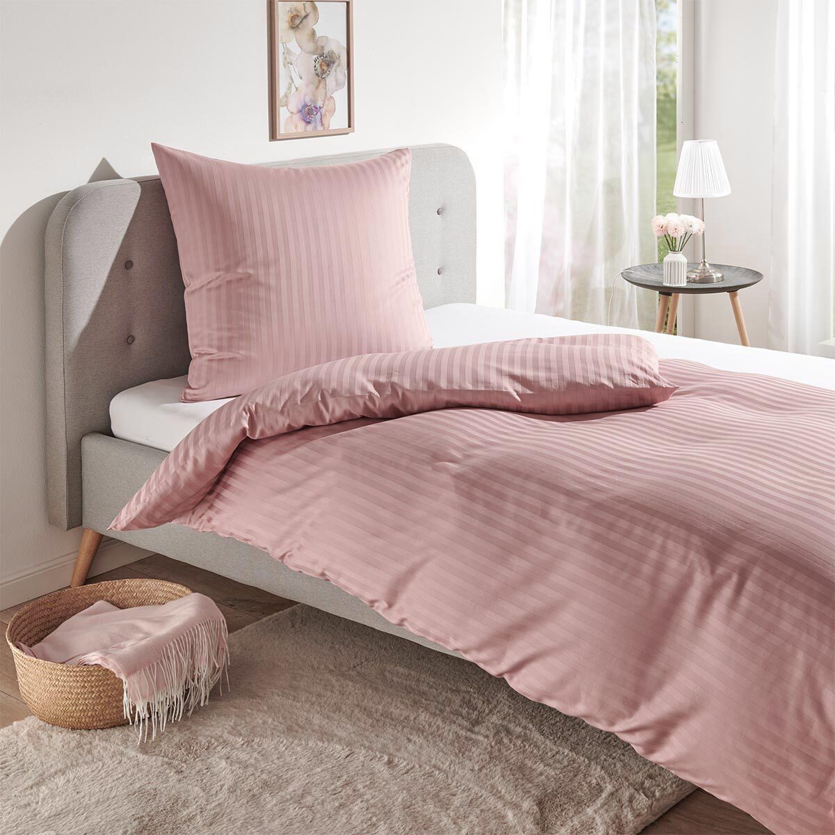 TRAUMSCHLAF Bettwäsche Stripe, Mako Satin, 3 teilig, hochwertige Satin Bett günstig online kaufen