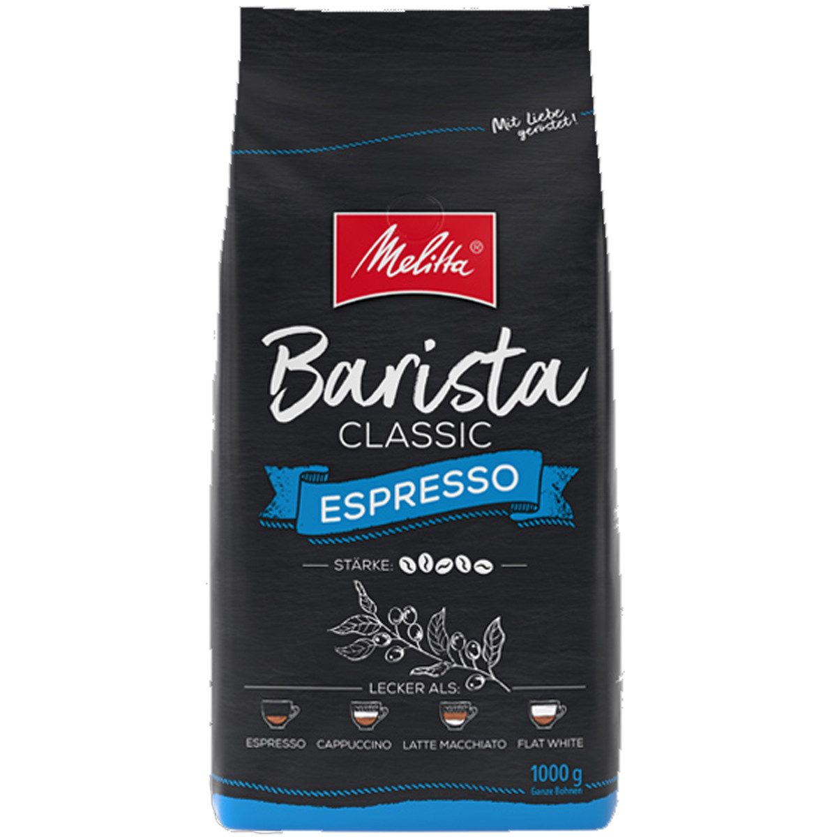Melitta Kaffee, Melitta Barista Espresso Kaffeebohnen Arabica und Robusta Mix 1000g