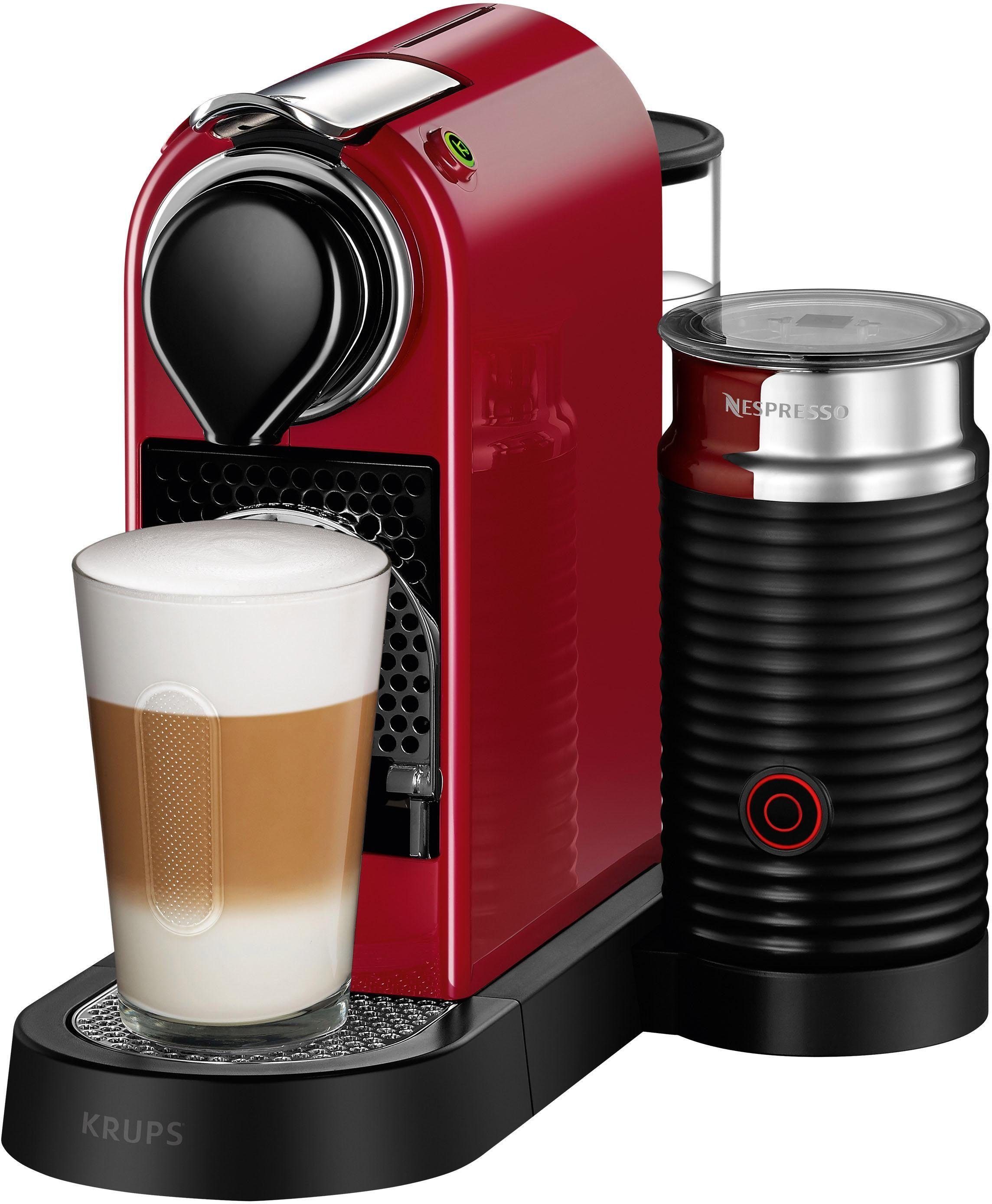 Kapselmaschine Willkommenspaket CitiZ Nespresso Milk Kapseln mit Milchaufschäumer, XN7615 inkl. von & Krups, 7 Aeroccino