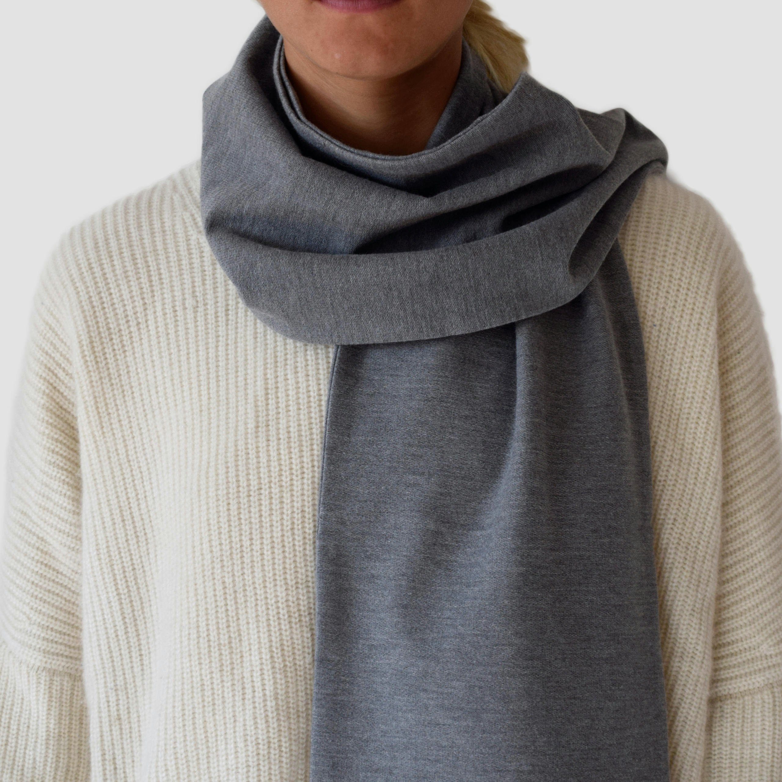 Lou-i Made grau in unisex Germany, Bio-Baumwolle hergestellt Halstuch Schal in Deutschland