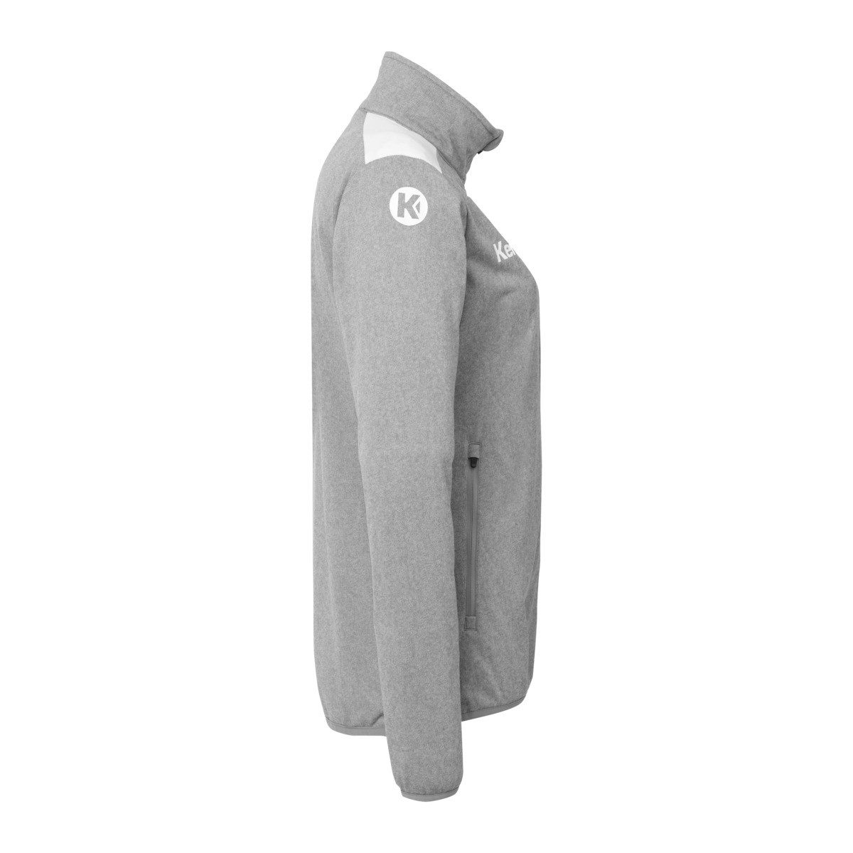 Kempa Trainingsjacke Emotion 27 (Full-Zip, 100% Polyester) grau/weiss Damen