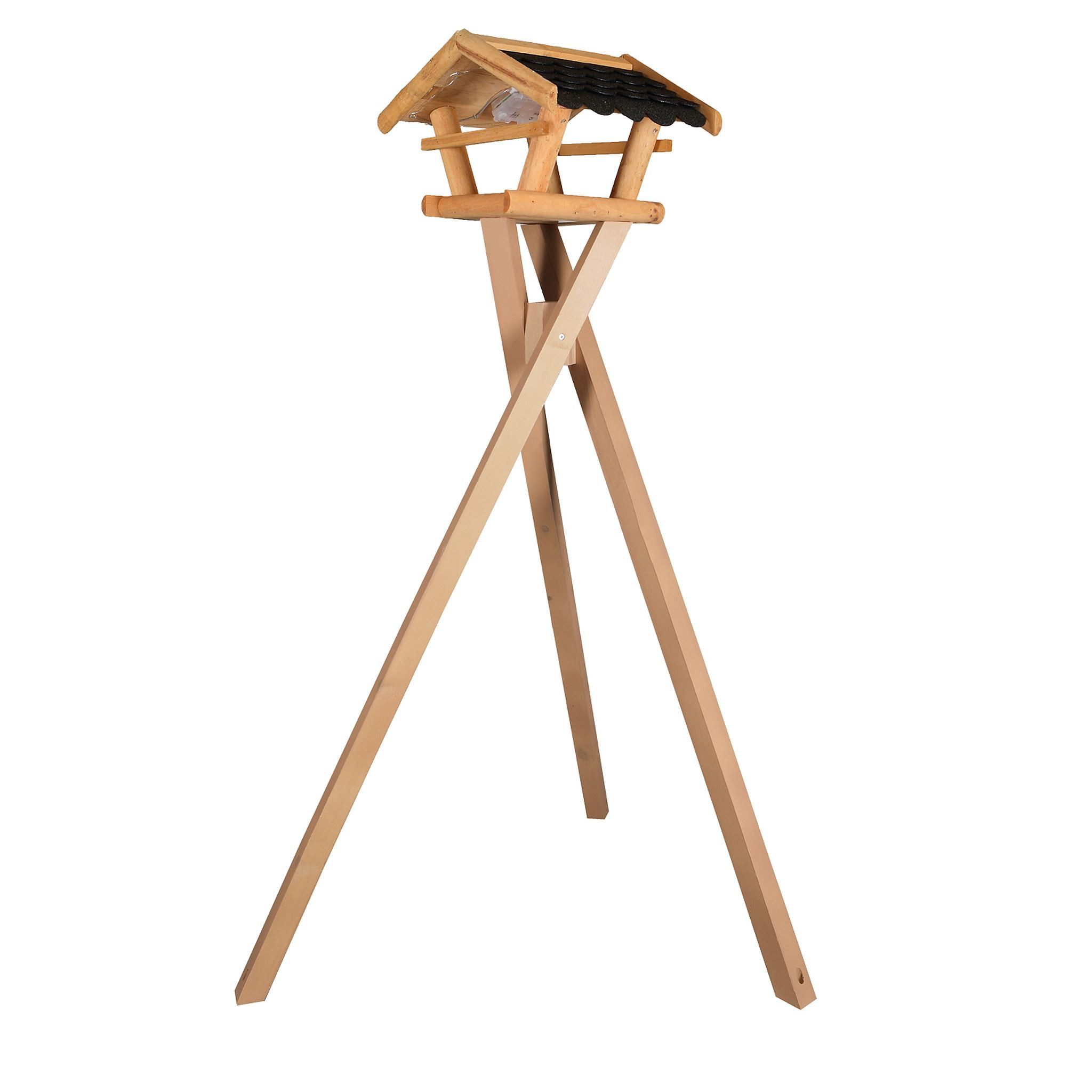 Home4Living Vogelhausständer Dreibein Ständer Holz Futterhaus Gestell Vogelhaus 102cm, Zubehör für diverse Vogelhäuser, Massivholz – Bild 4 von 5