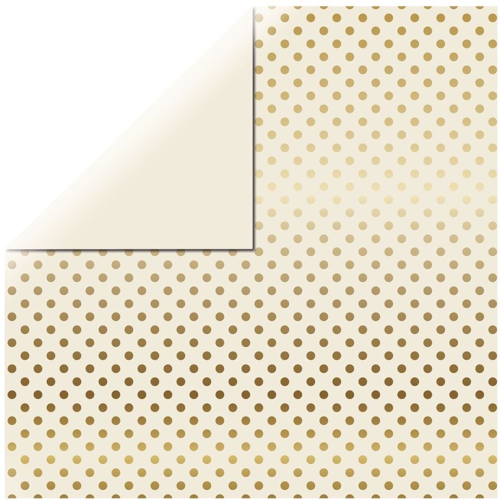 Rayher Bastelkartonpapier Scrapbookingpap. Gold Foil Dots 50119104