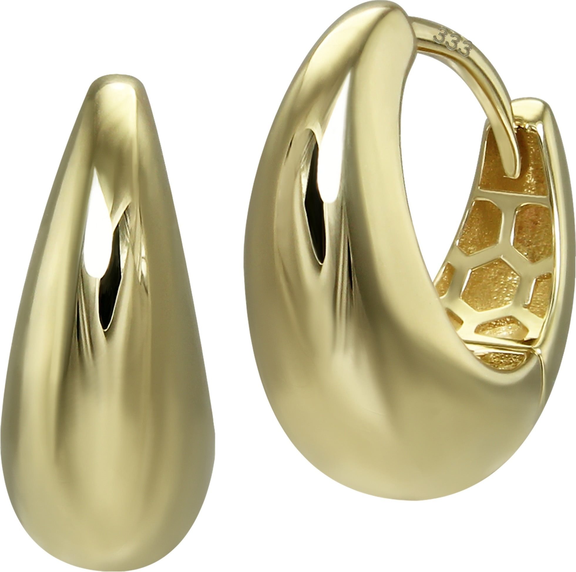 Paar Creolen GoldDream Creole Clear 15mm Ohrring Gold