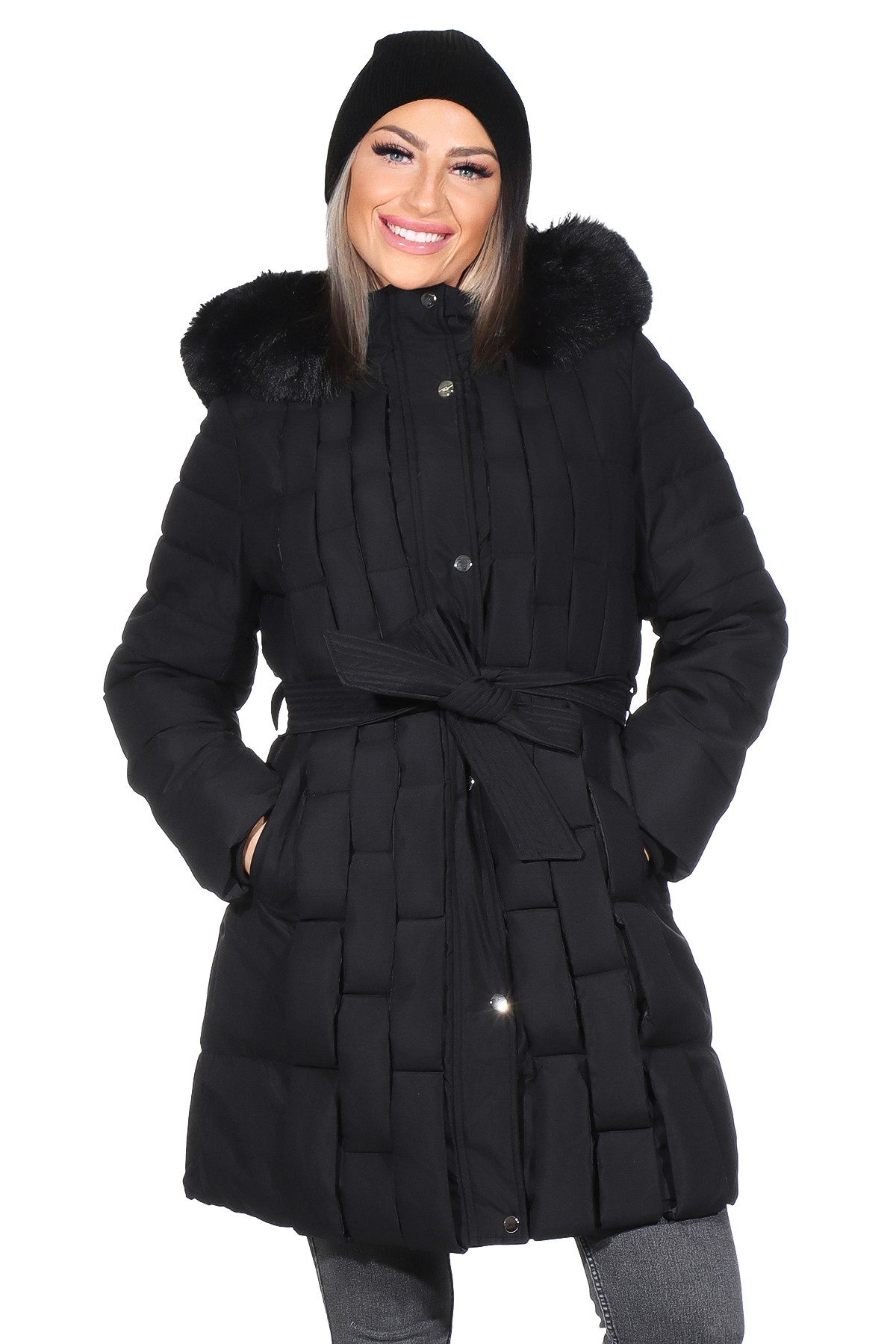 Aurela Damenmode Steppmantel Damen Mantel gefütterter günstig online kaufen