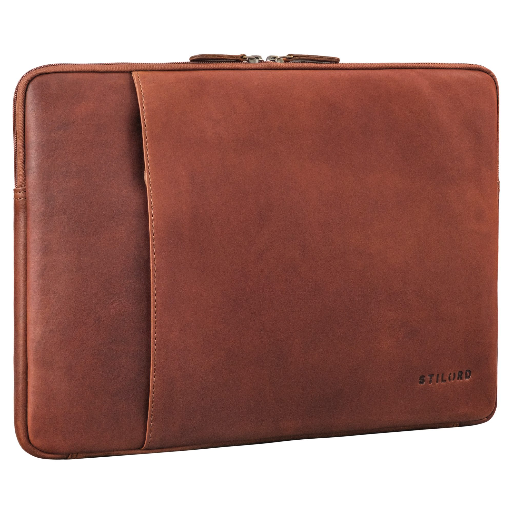 STILORD Laptop-Hülle "Ino" 15.6 Zoll Laptop Sleeve Hülle Leder