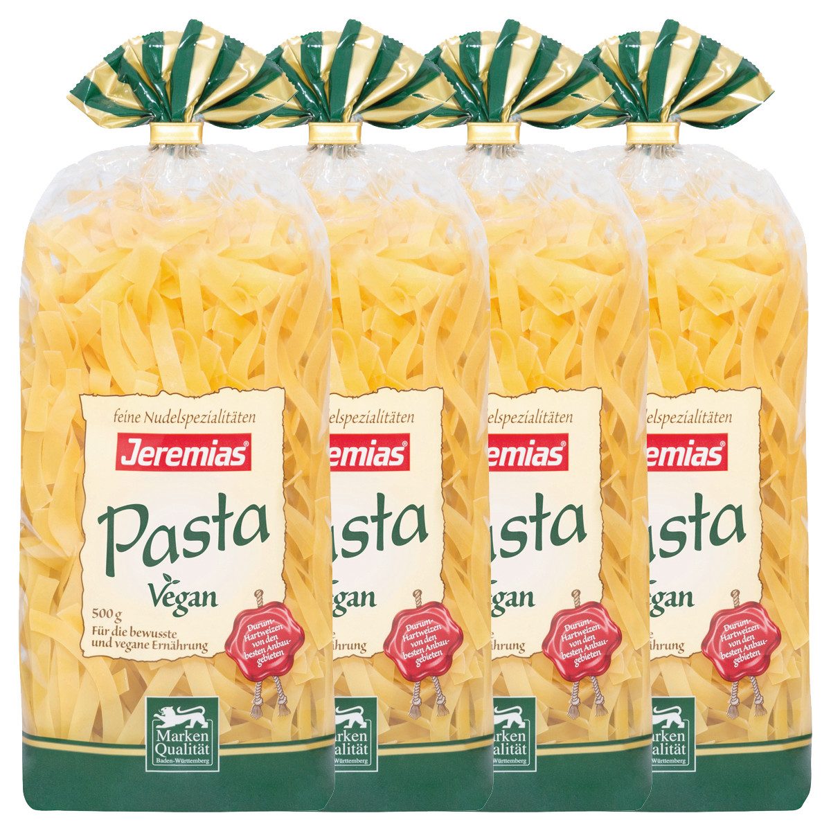Jeremias Nudeln, Jeremias Bandnudeln 8mm Pasta aus Hartweizengriess 500g 4er Pack