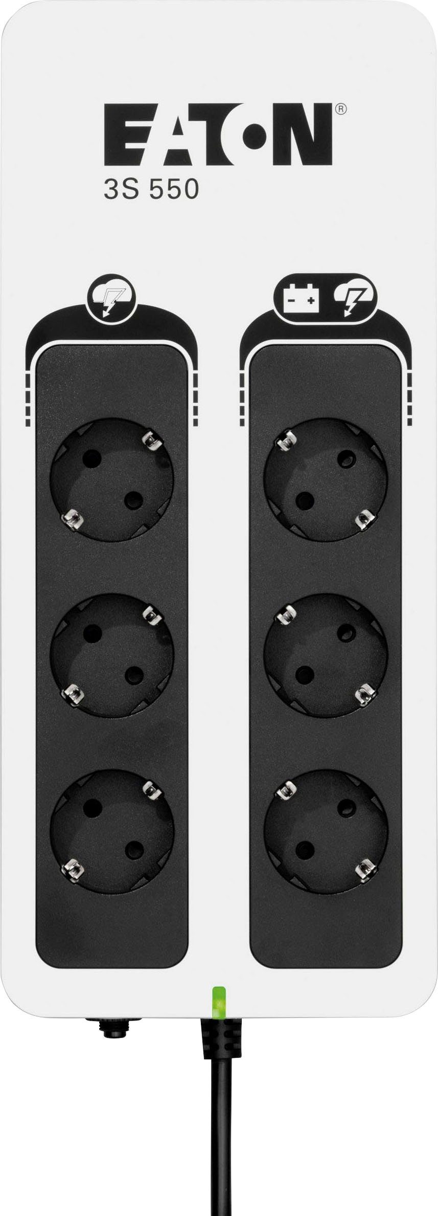 EATON 3S550D Unterbrechungsfreie Stromversorgung (USV) Mehrfachsteckdose (LED-Statusanzeige, Kabellänge 1,5 m)