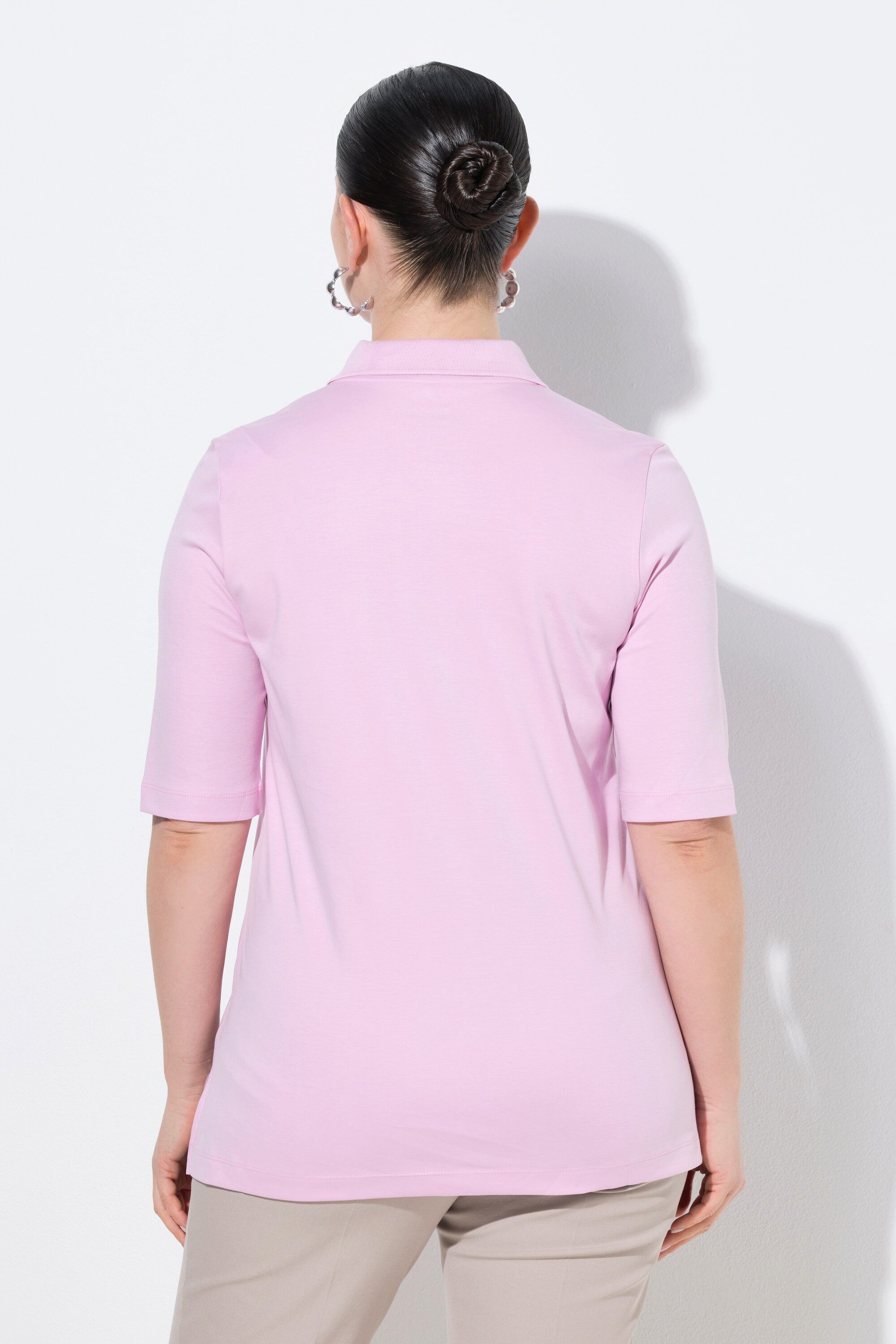 Ulla Popken Poloshirt Poloshirt Classic Pima Cotton Polokragen Halbarm