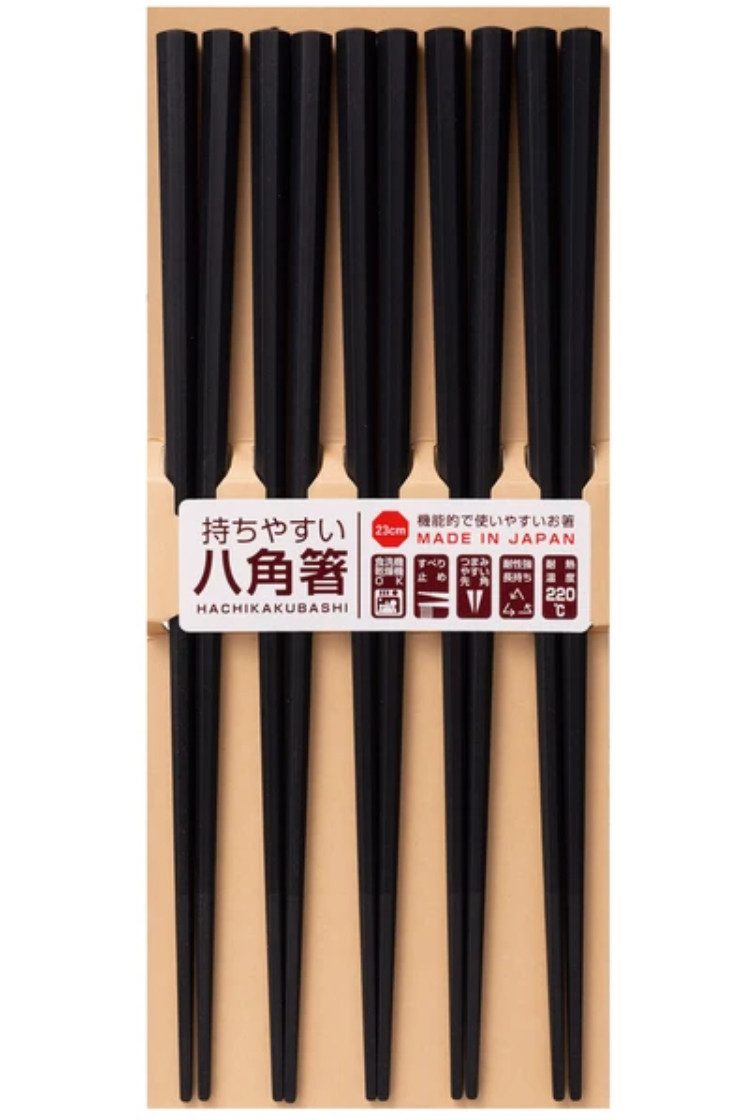 SUNLIFE Essstäbchen Made in Japan 5pair bunte achteckige Essstäbchen