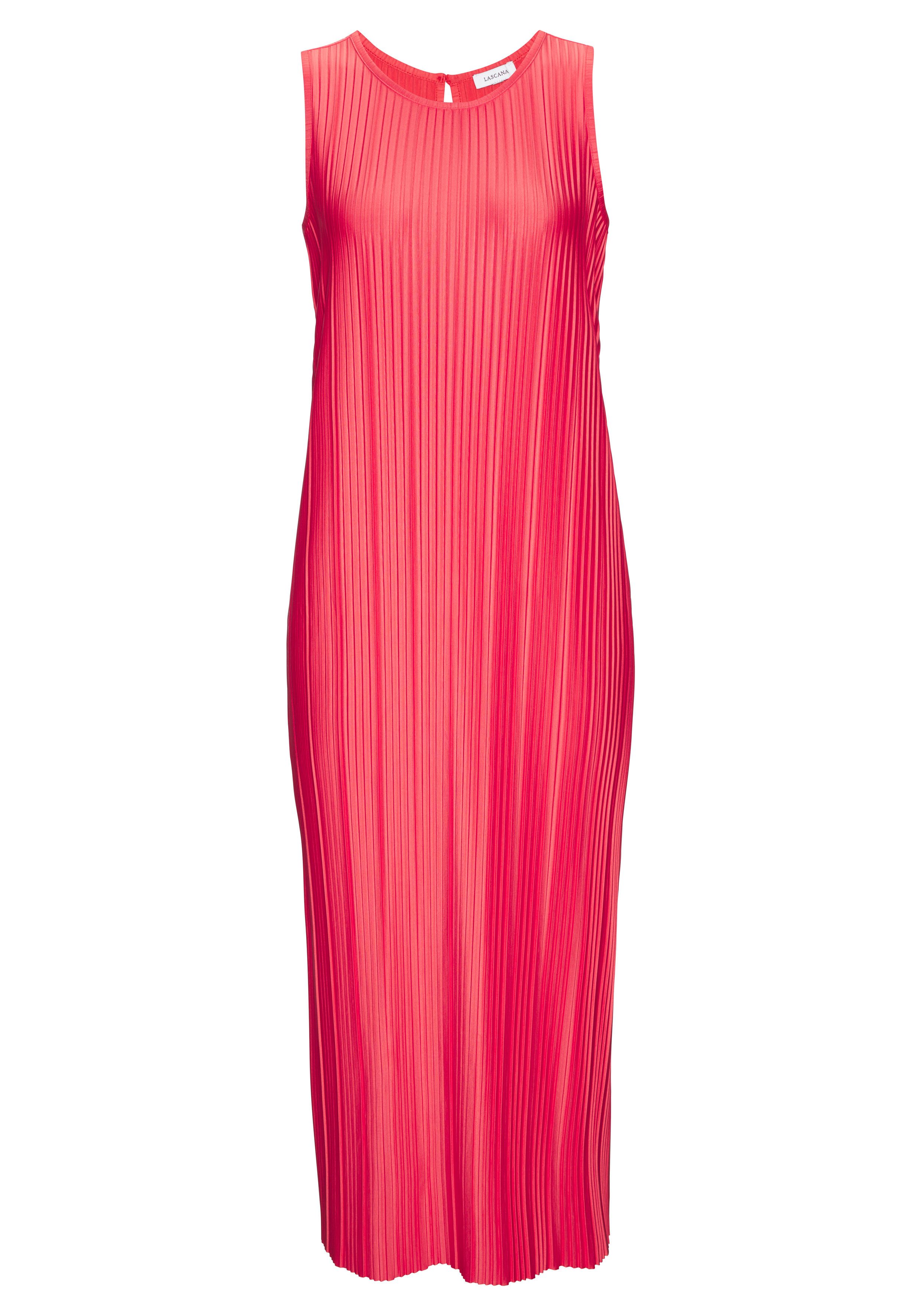 LASCANA Plisseekleid in Midilänge, Trägerkleid, Sommerkleid