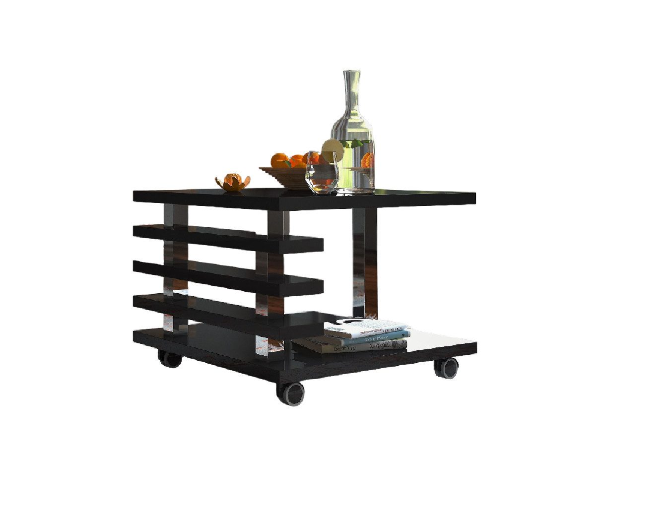 designimpex Couchtisch mit ROLLEN DC-2 Schwarz günstig online kaufen
