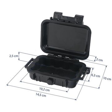 HMF Aufbewahrungsbox Robustes Outdoor Micro Case ODK500, kleine Aufbewahrungsbox für Wertsachen, 14,5x10x5,3cm