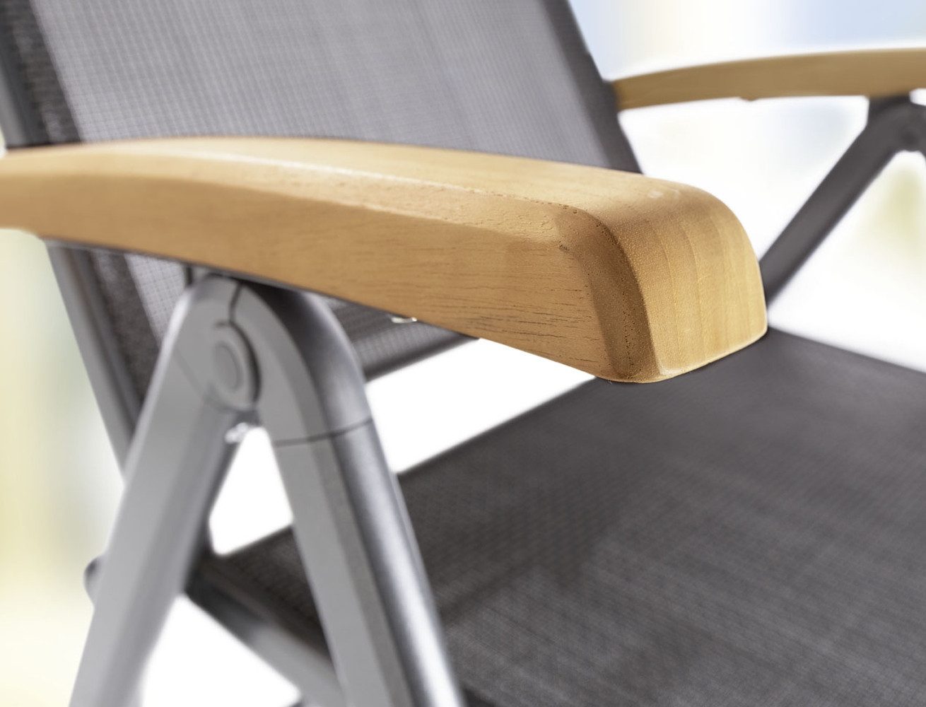 sieger Gartensessel Cadiz, in Grau, Kunstfasergewebe - 95x109x62cm (BxHxT)