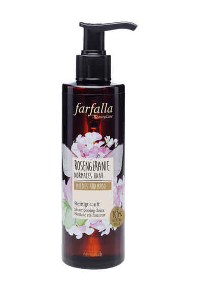 Farfalla Haarshampoo Rosengeranie Mildes Shampoo 200 ml, 1-tlg.