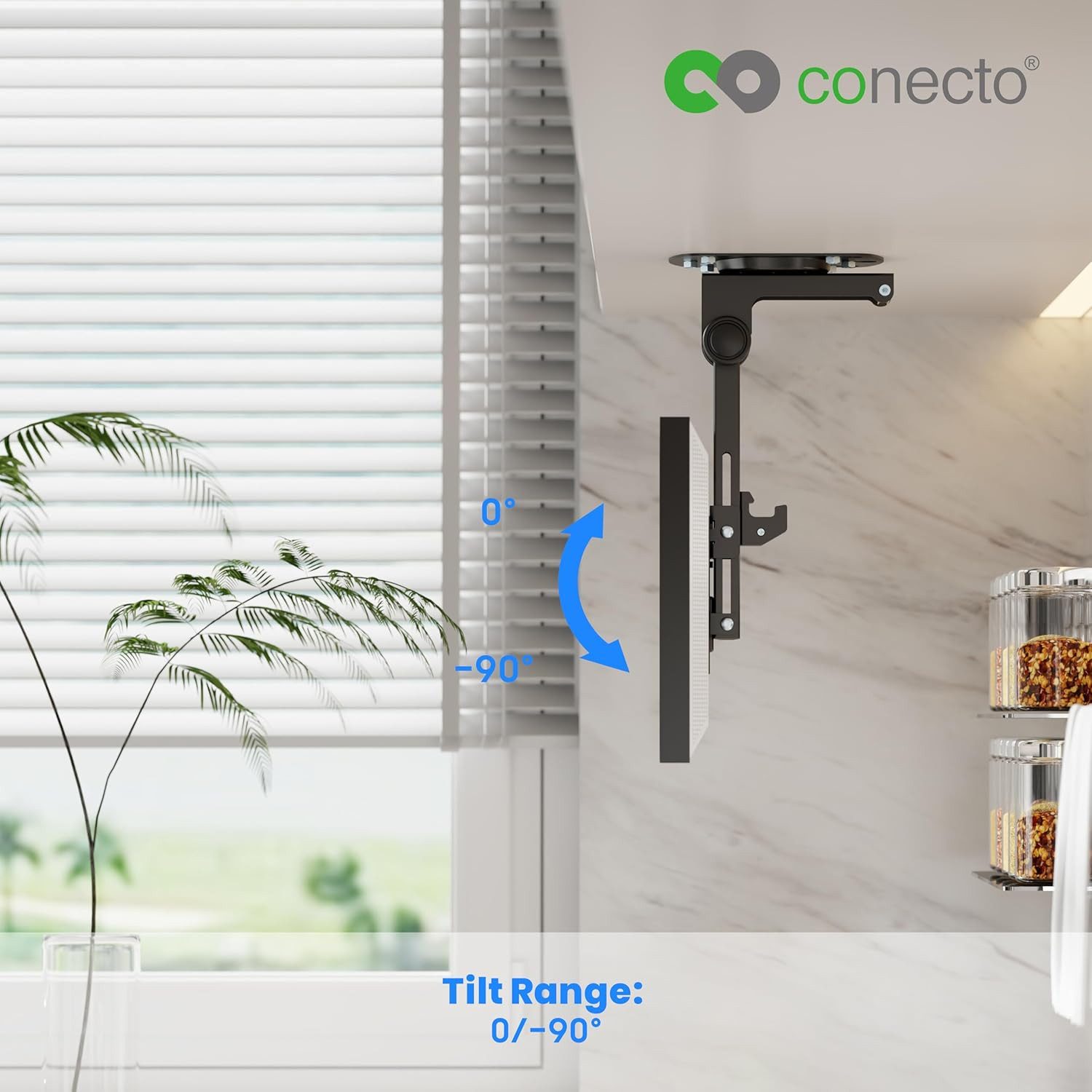 conecto TV-Wandhalterung conecto Deckenhalterung für Fernseher, klappbar, höhenverstellbar, (bis 27 Zoll)