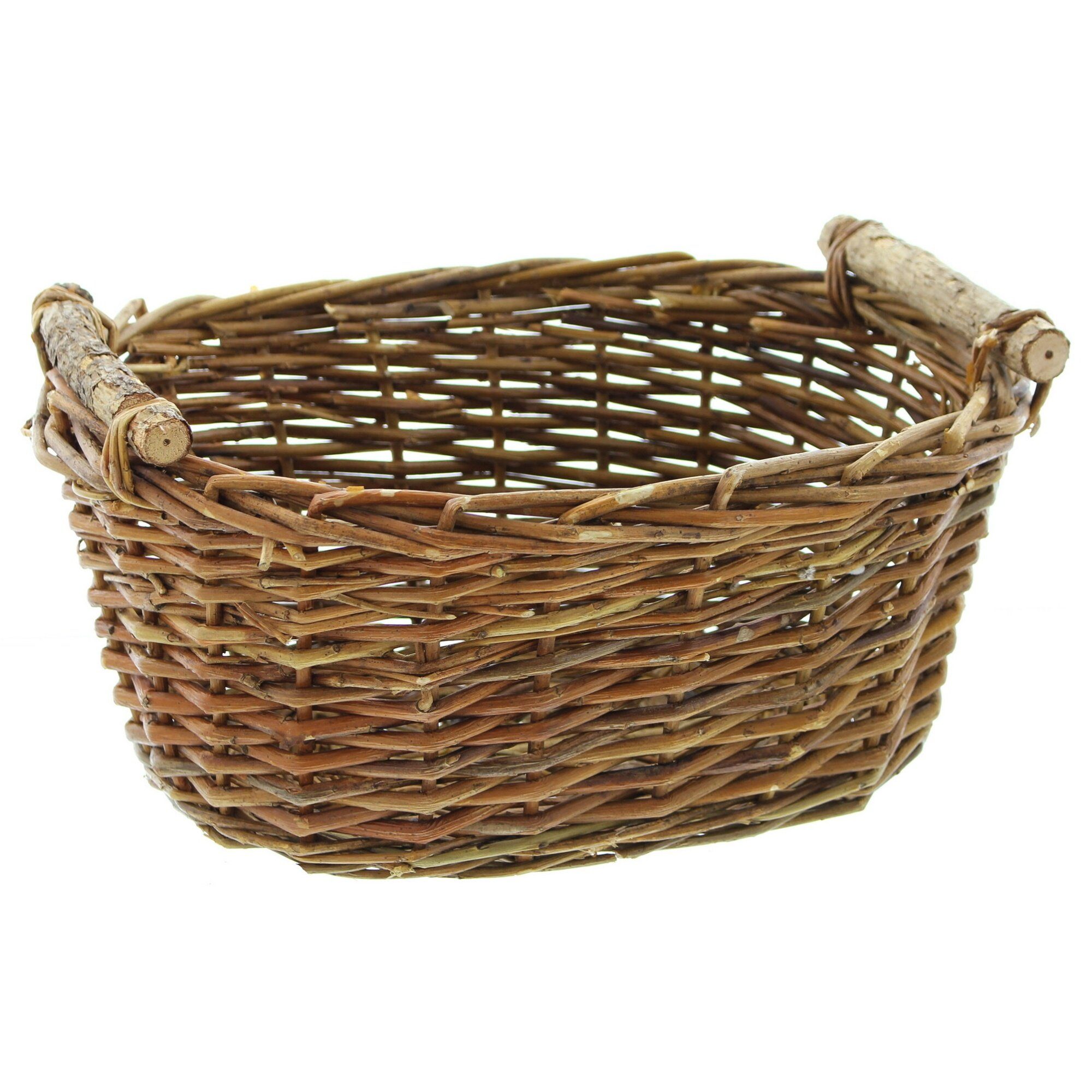 Weidenkorb Füllkorb Holzgriff 10579 Fahrradkorb Dekokorb