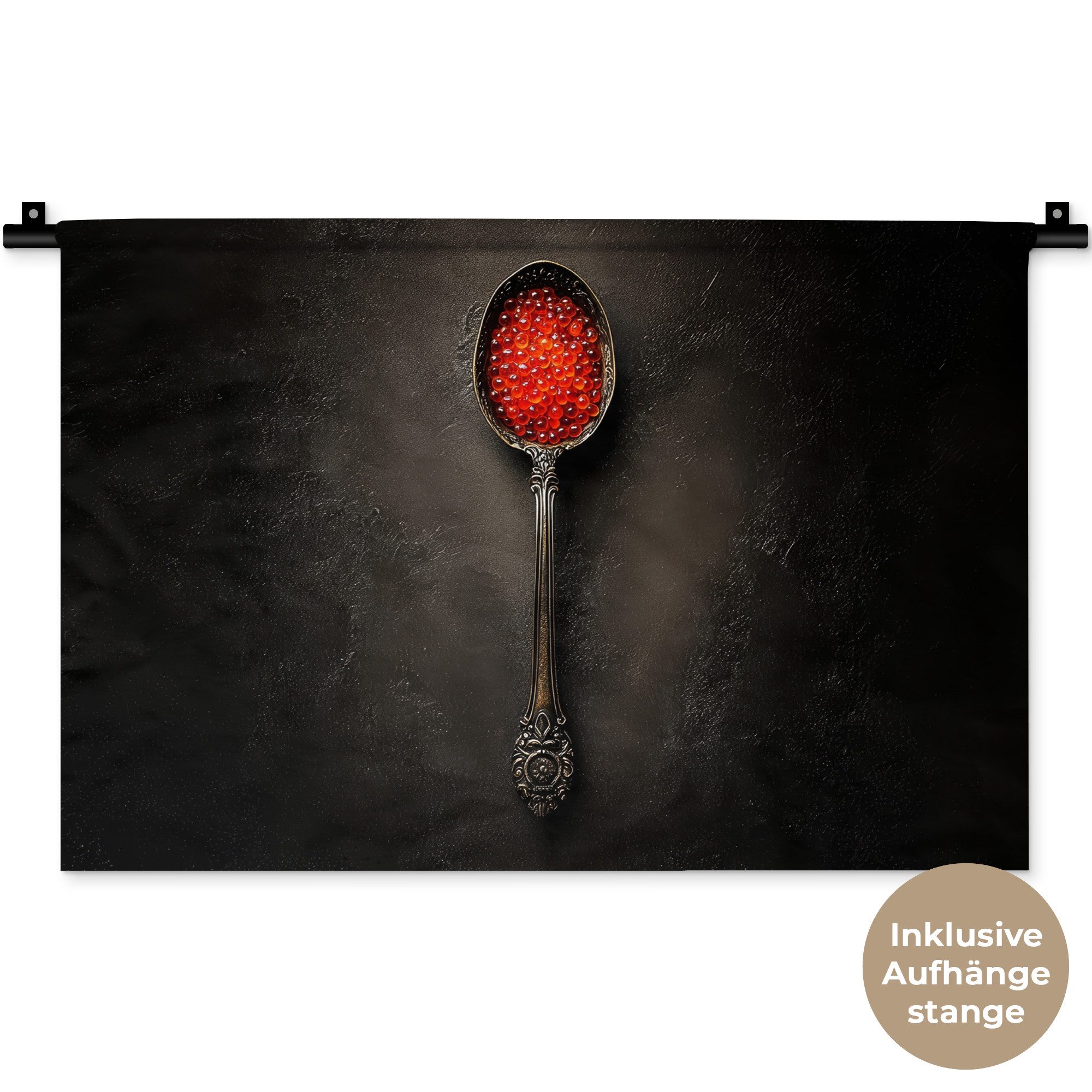 Löffel - Kaviar - Schwarz