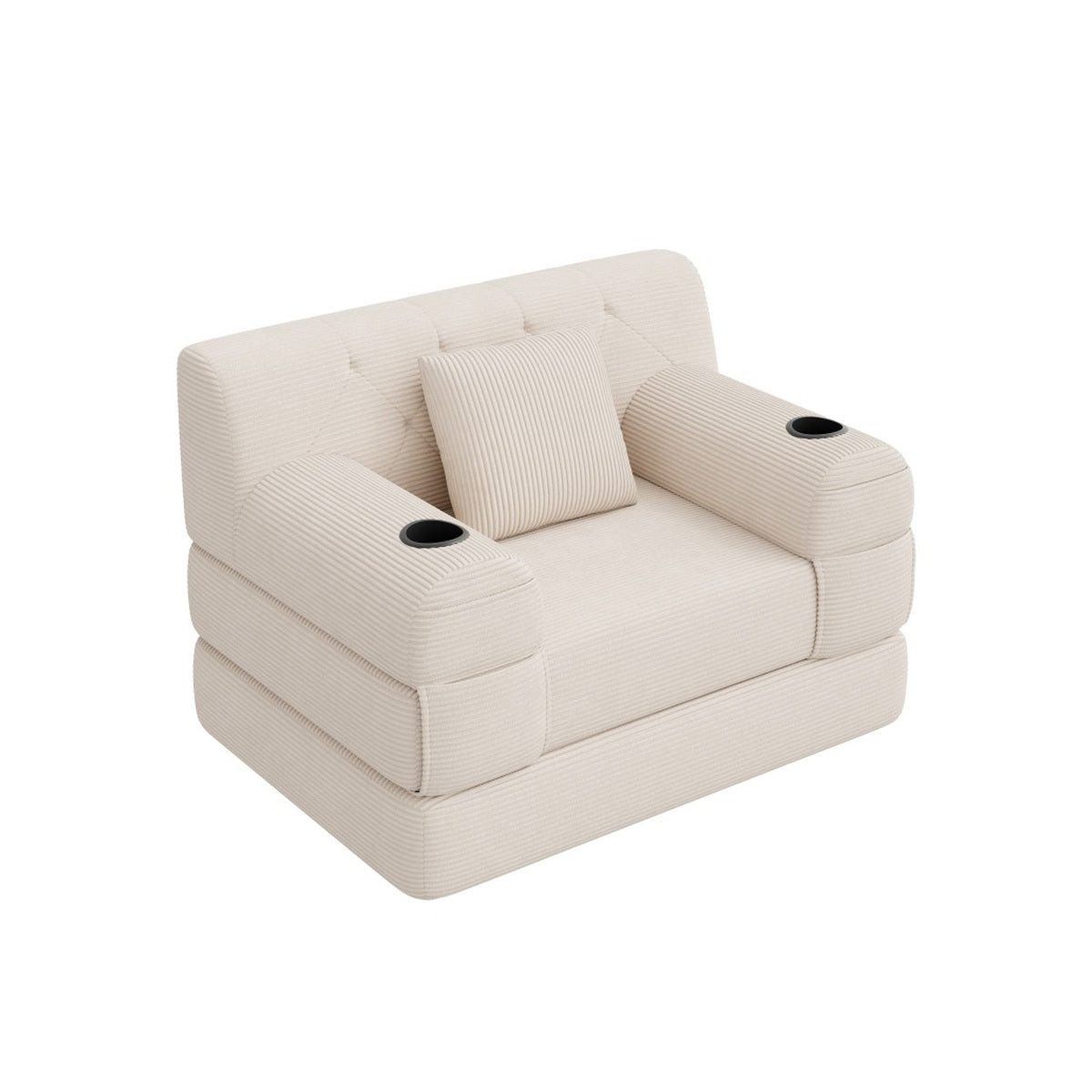SIKAINI Schlafsofa Schlafsofa aus Cord in beige, 1 Teile