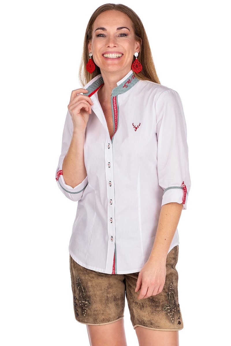 Orbis Textil GmbH & Co. KG Trachtenbluse Trachtenbluse - DEBORA - weiß – Bild 4 von 5