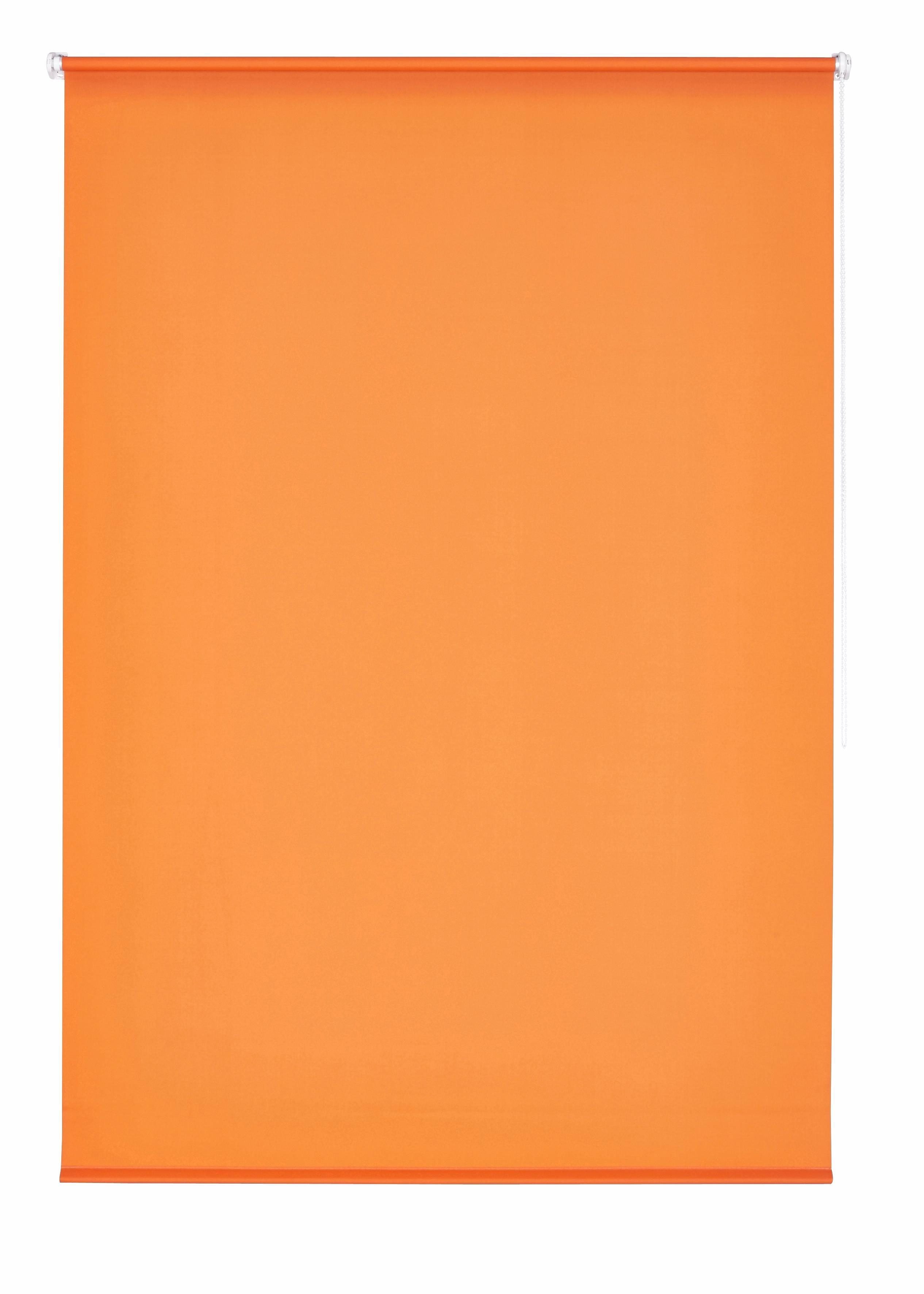 Seitenzugrollo Klemmfix-Rollo, K-HOME, Lichtschutz, ohne Bohren, Klemmfix, 1 Stück orange