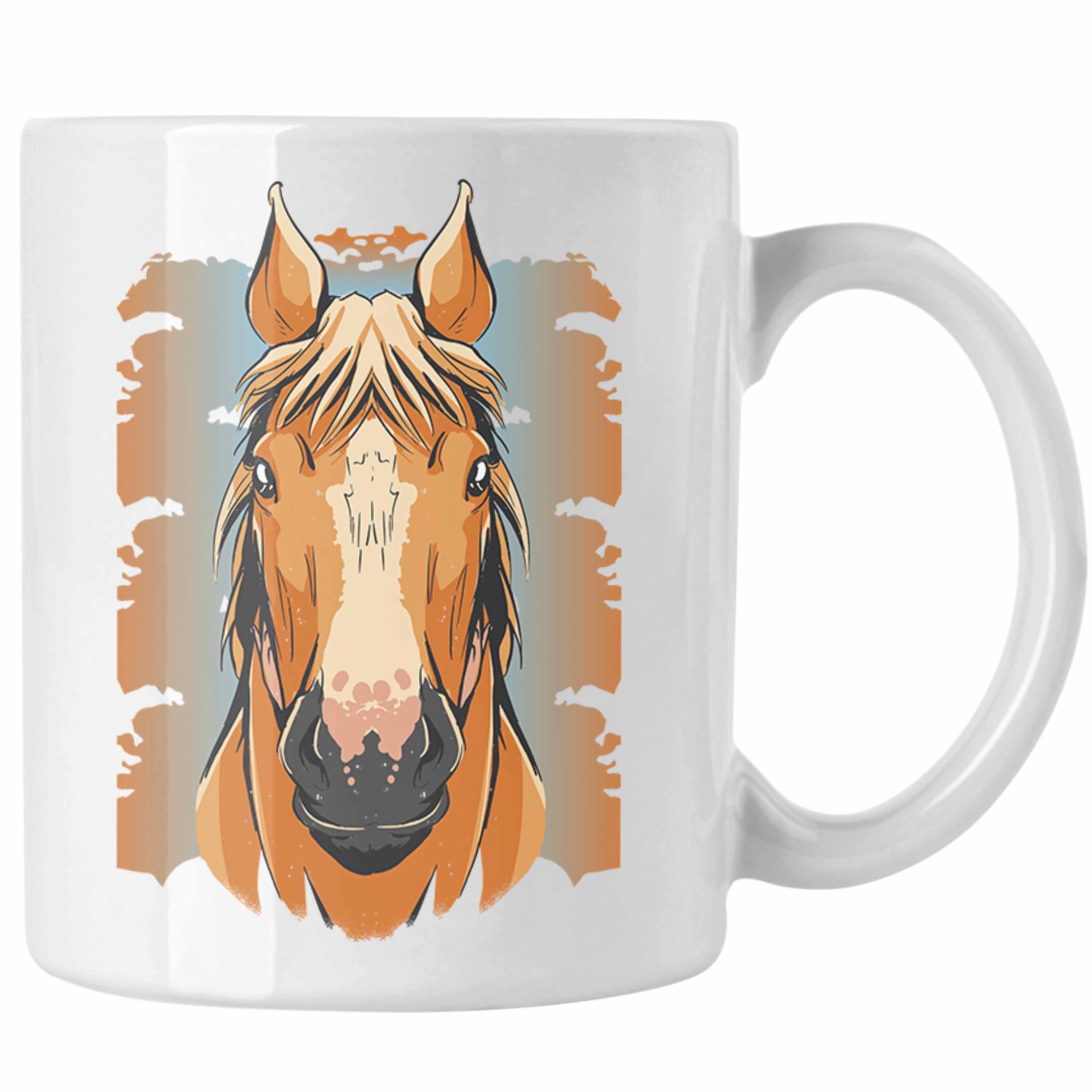 Trendation Tasse Trendation - Lustige Reiter Sprüche Geschenk Tasse Reiterin Pferde Mädchen Geschenkidee Pferde Grafik Weiss