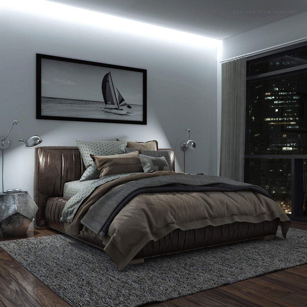 Rosnek Schlafzimmerschrank LED Warmweiß/Naturweiß/Kühlweiß Bücherregal, Kaltweiß 1-5M,12V,COB,Biegbares,für Stripe