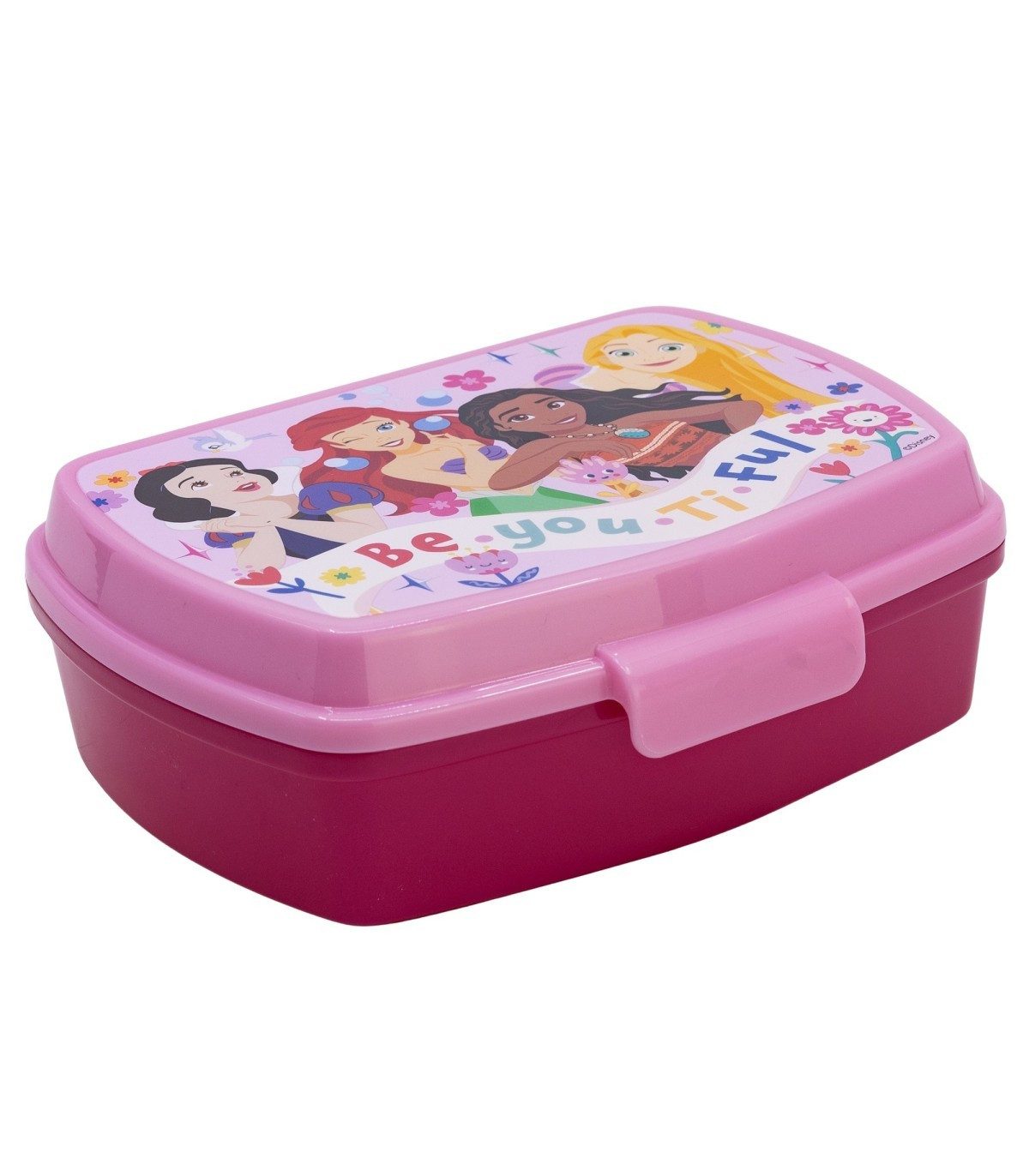 Disney Princess Lunchbox Kinder Brotdose für Schule Freizeit und Ausflug, Polyethylen, (Packung)