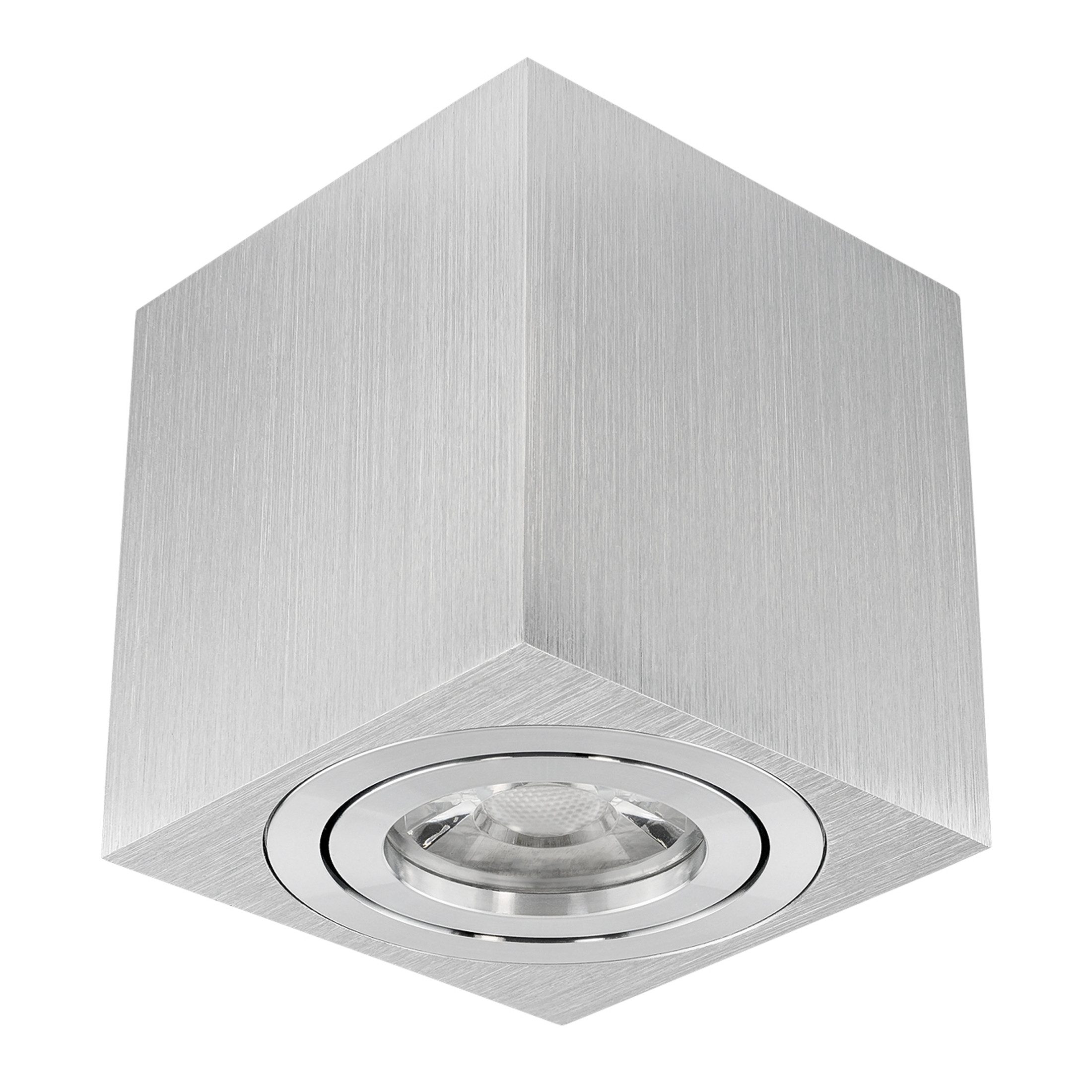 SSC-LUXon LED Aufbaustrahler Decken Aufbauspot DUCE aus Alu, schwenkbar mit LED Leuchtmittel 6W, Warmweiß