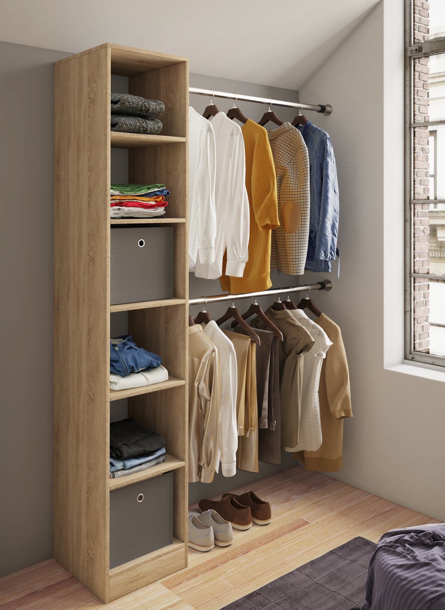VCM Kleiderschrank Dacho III 40x194x40cm
