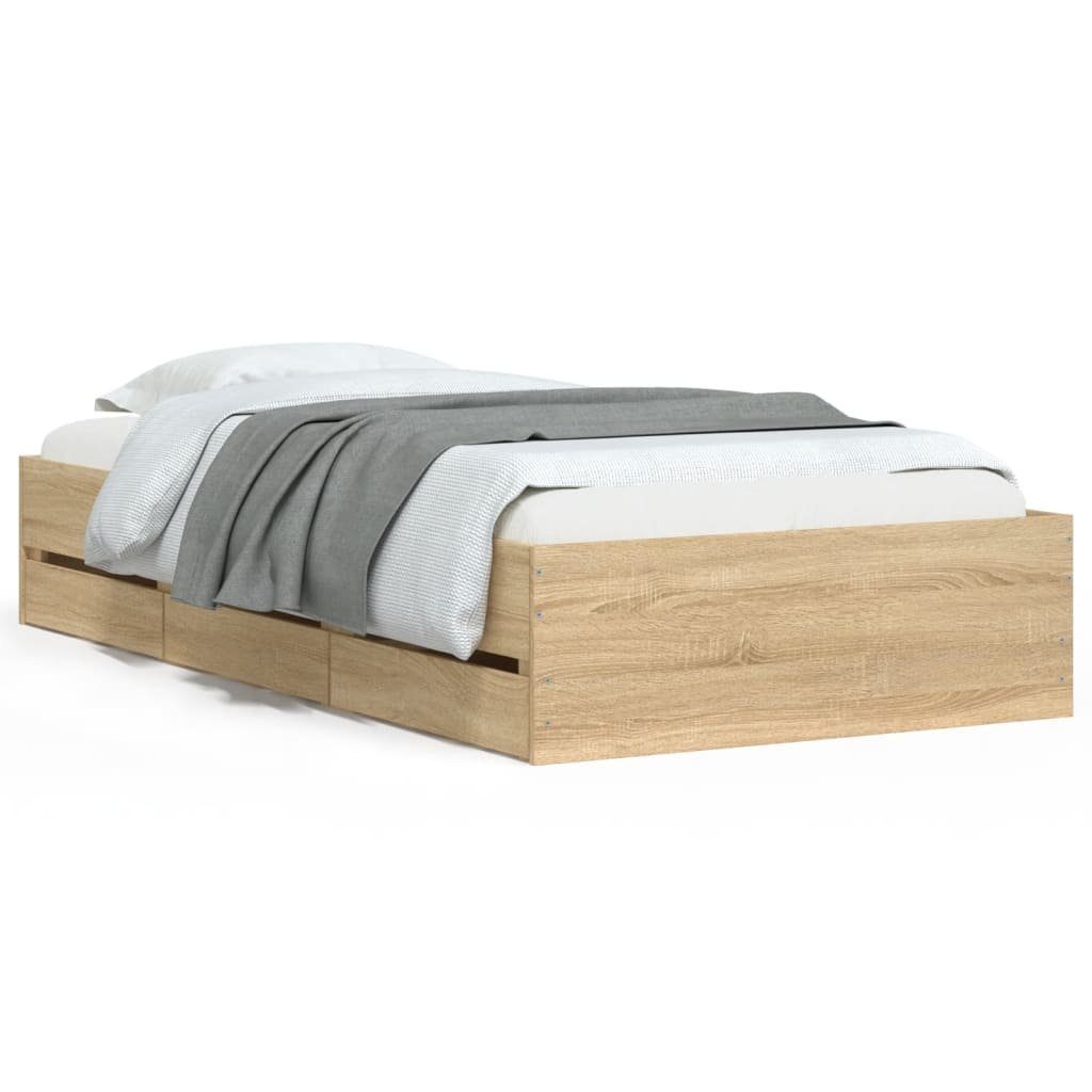vidaXL Bett Bettgestell mit Schubladen Sonoma-Eiche günstig online kaufen
