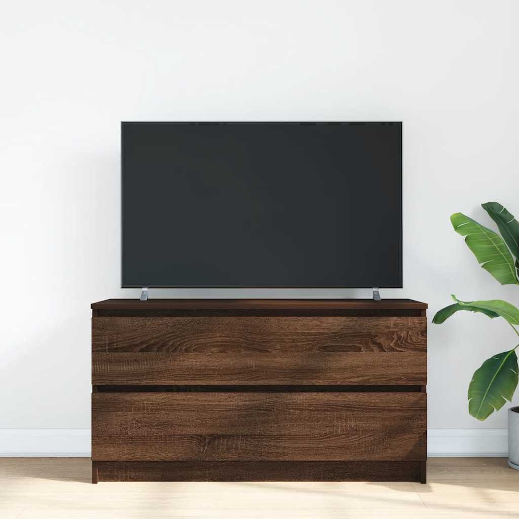 vidaXL TV-Schrank TV-Schrank Braun Eichen-Optik 100x35x54 günstig online kaufen