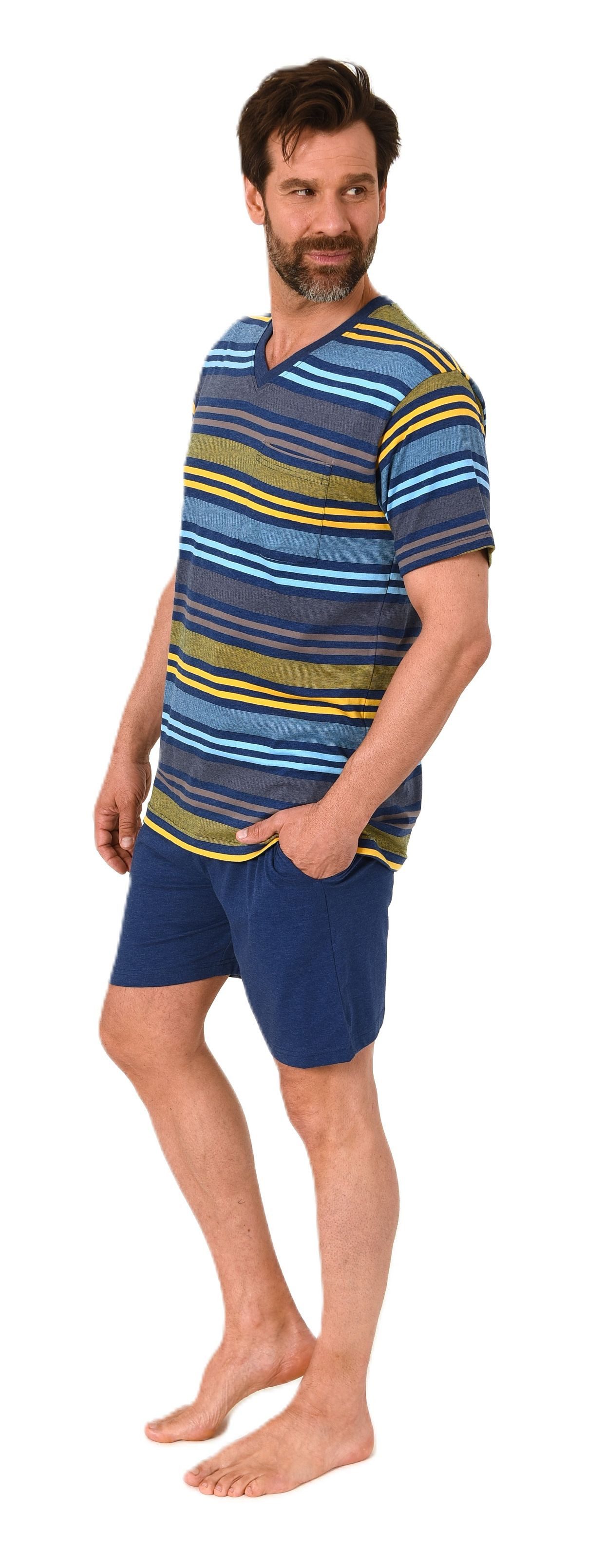 Normann Pyjama Herren kurzarm Schlafanzug Shorty günstig online kaufen