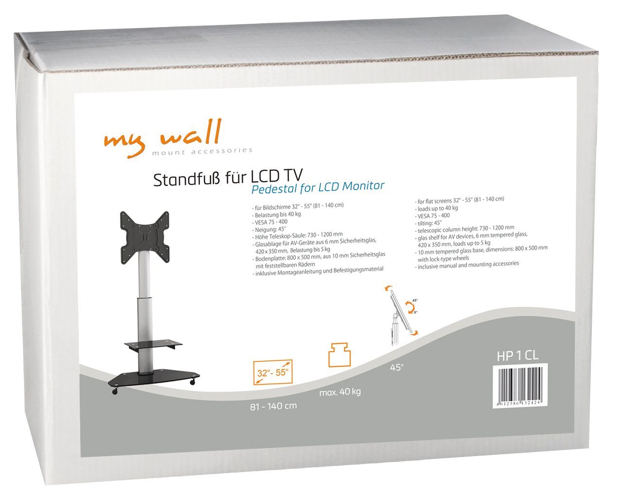 my wall HP1CL TV-Standfuß, (bis Packung, 55 für Zoll, Standfuß TV) LCD 1-teilig