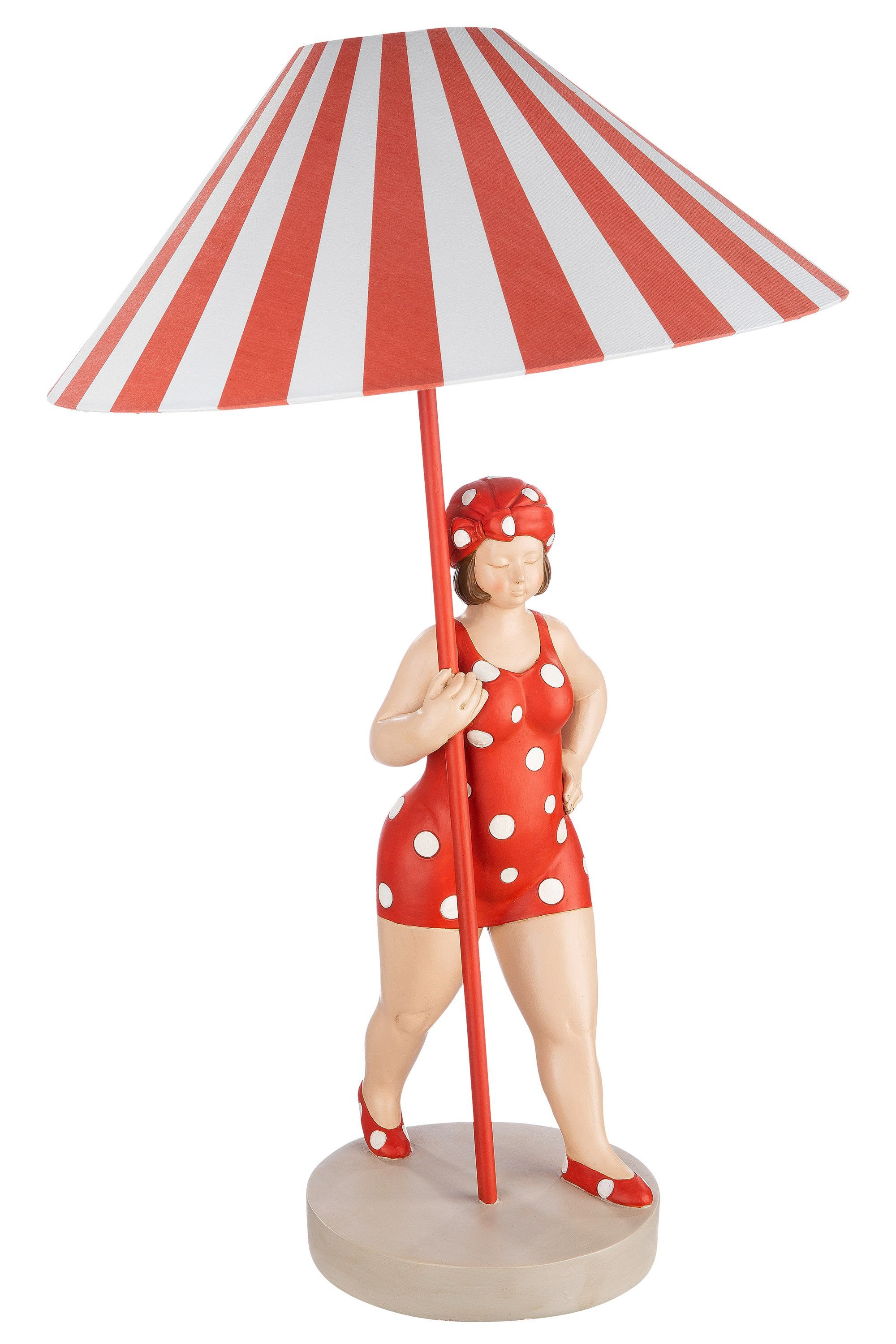GILDE Tischleuchte GILDE Lampe Becky - rot - H. 60cm x D. 38,5cm