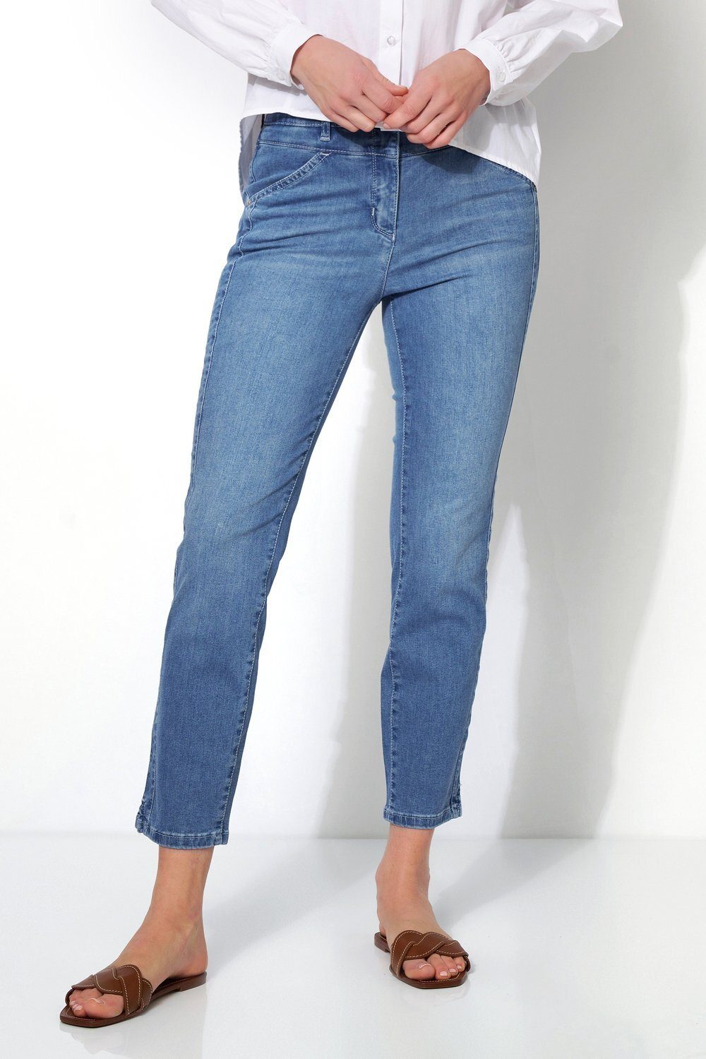TONI 7/8-Jeans be loved mit doppelten Seitennähten hellblau - 534